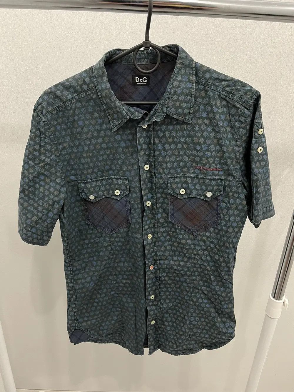 Dolce & Gabbana Dolce & Gabbana Floral Button Up Short Sleeve Shirt Size US M / EU 48-50 / 2 - 1 Thumbnail