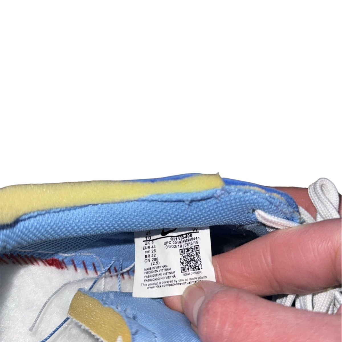 Nike × Off-White Nike Air Force Off White MCA University Blue Size US 10 / EU 43 - 6 Thumbnail