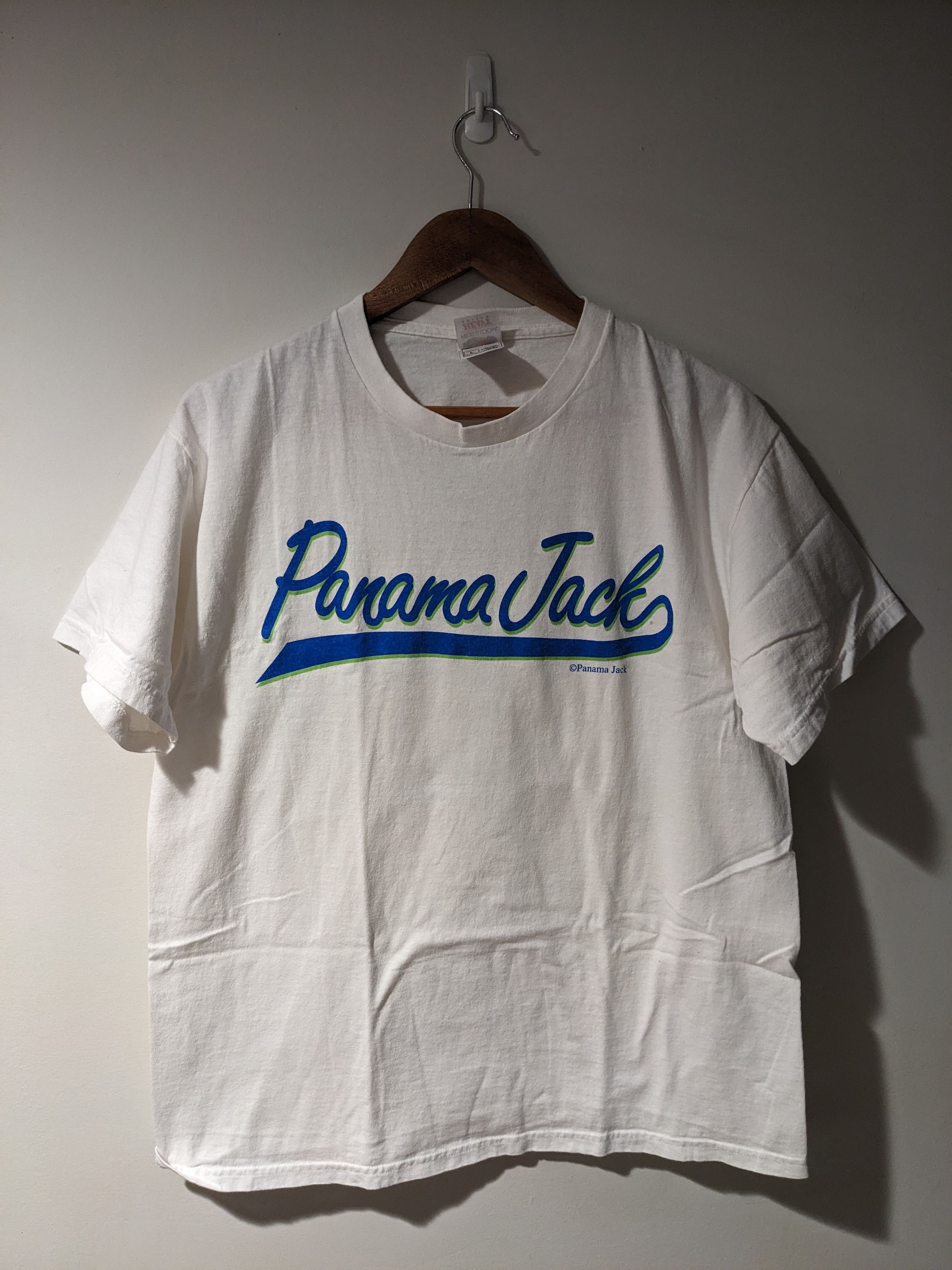 Panama Jack Vintage 90s Panama Jack Spell Out Logo White Large T-Shirt Size US L / EU 52-54 / 3 - 1 Thumbnail