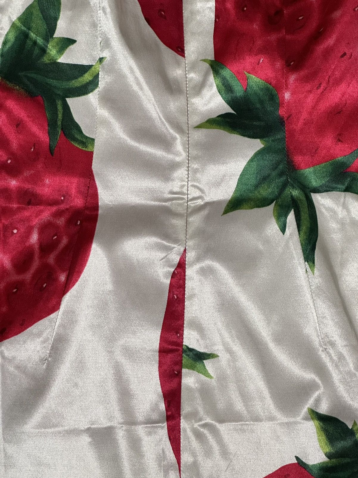 Dolce & Gabbana D&G Spring Summer 2000 Strawberry Print Midi Dress Size S / US 4 / IT 40 - 4 Thumbnail