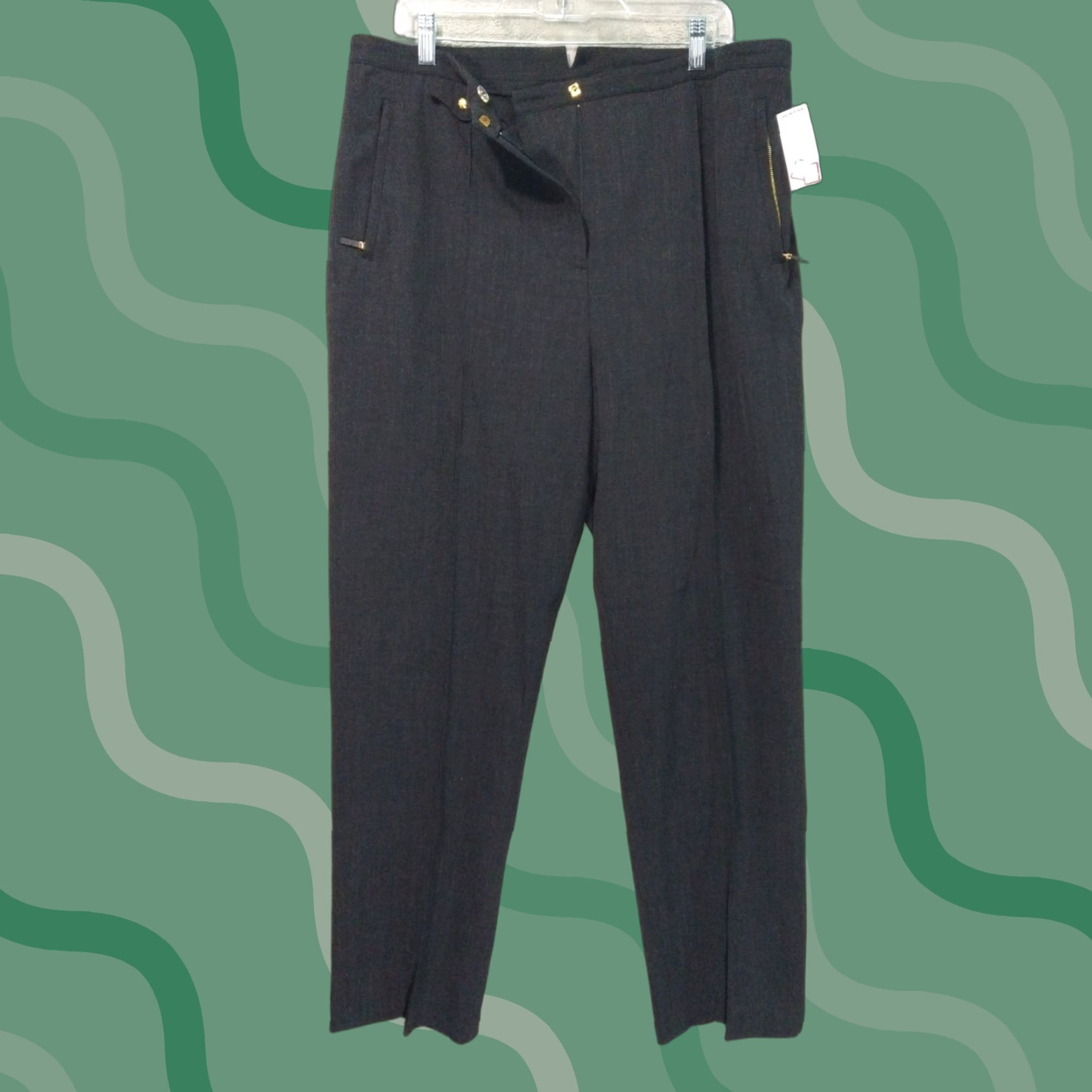 Ralph Lauren Ralph Lauren Pants Womens 16 Gray Wool Dress Pleated Trousers Straight Career Size 38" / US 16 / IT 52 - 1 Thumbnail