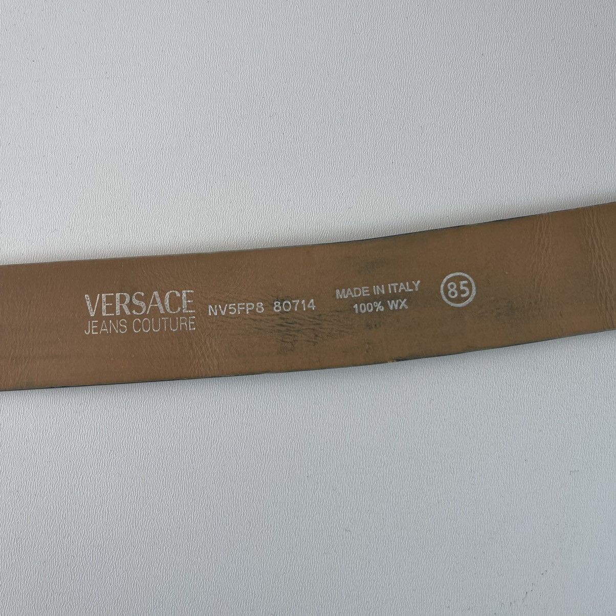 Versace Jeans Couture Versace Jeans Couture 100% WX Belt White NV5FP8 80714 Size 32 - 7 Thumbnail