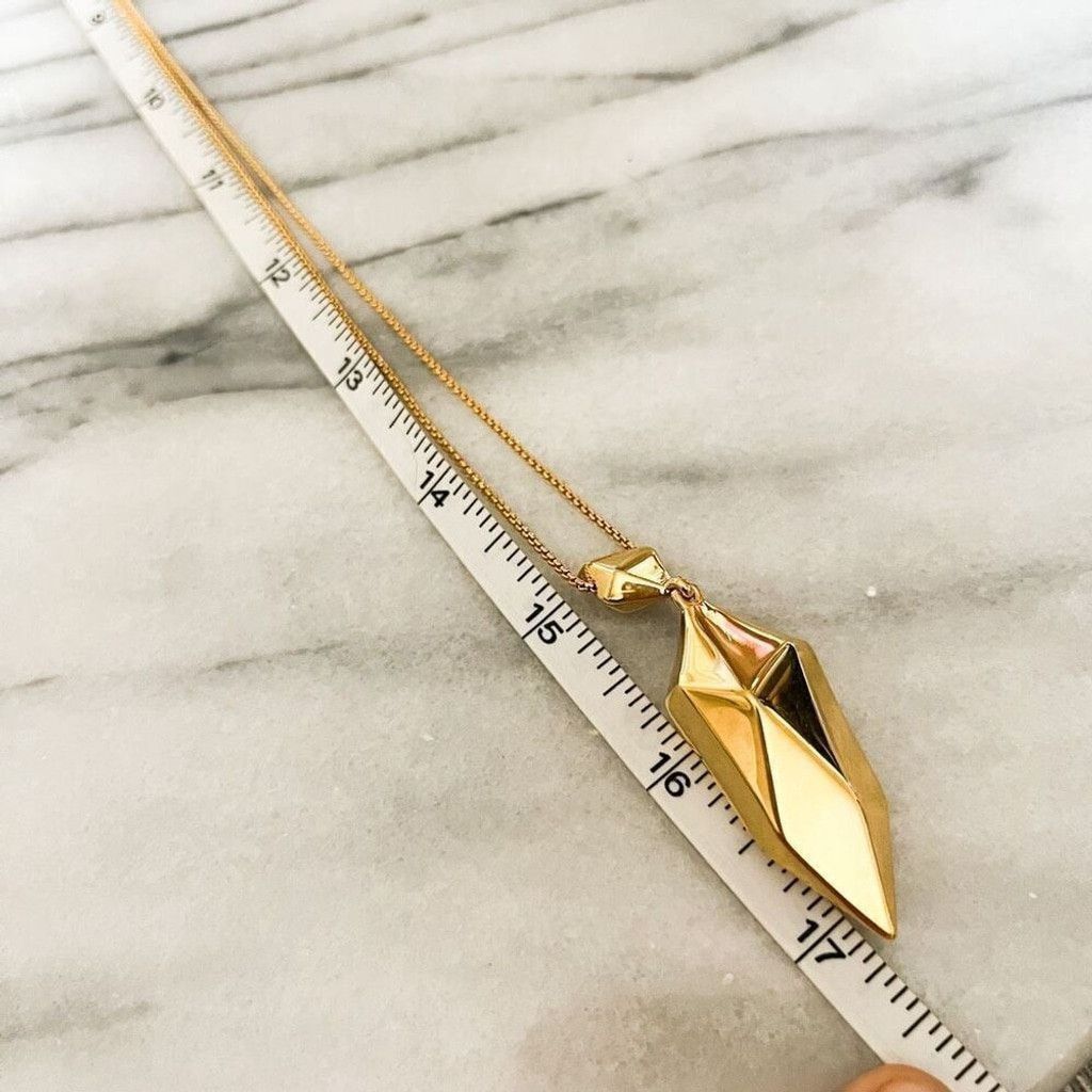 Cole Haan Cole Haan Geometric Gold Pendant Necklace Size ONE SIZE - 7 Thumbnail