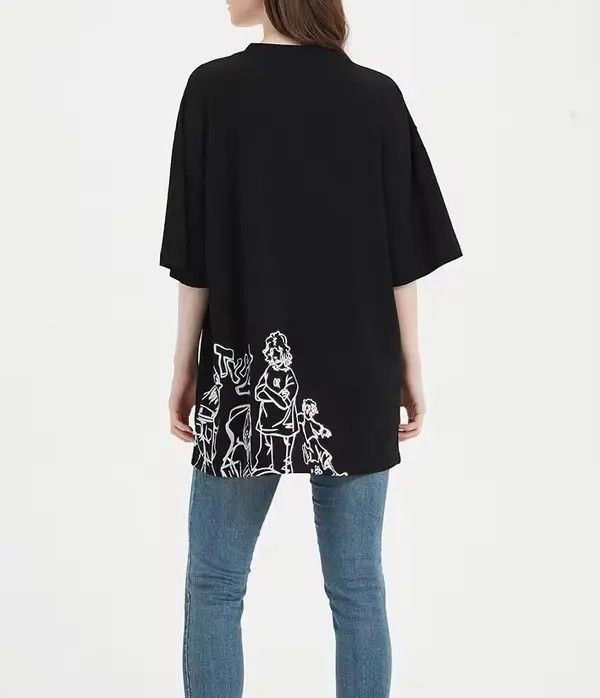 Japanese Brand Streetwear Funny Anime Cartoon Graphic Oversized T-Shirt y2k Size US M / EU 48-50 / 2 - 3 Thumbnail