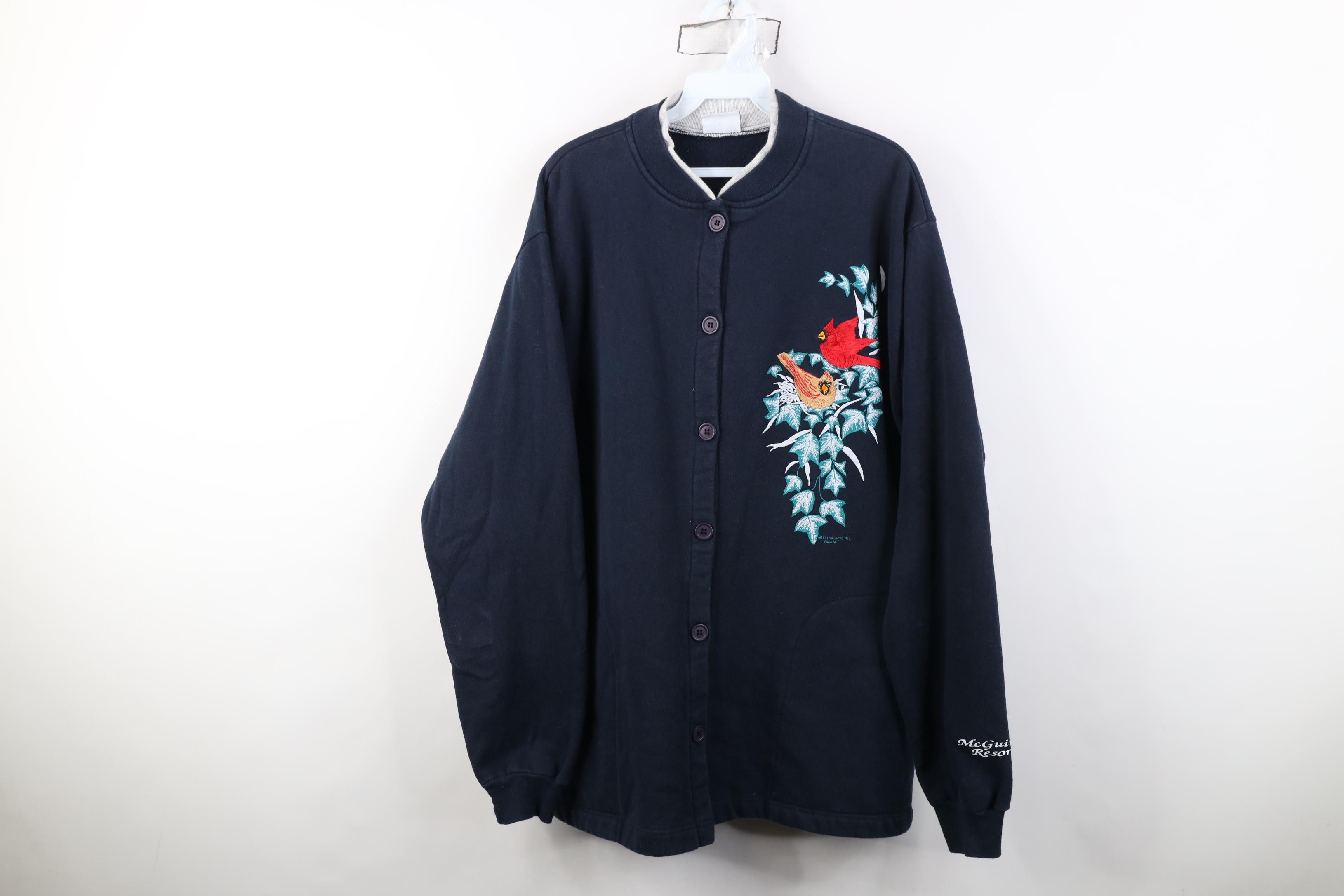 Vintage Vintage 90s Streetwear Nature Cardinal Bird Sweatshirt Size XL / US 12-14 / IT 48-50 - 1 Thumbnail