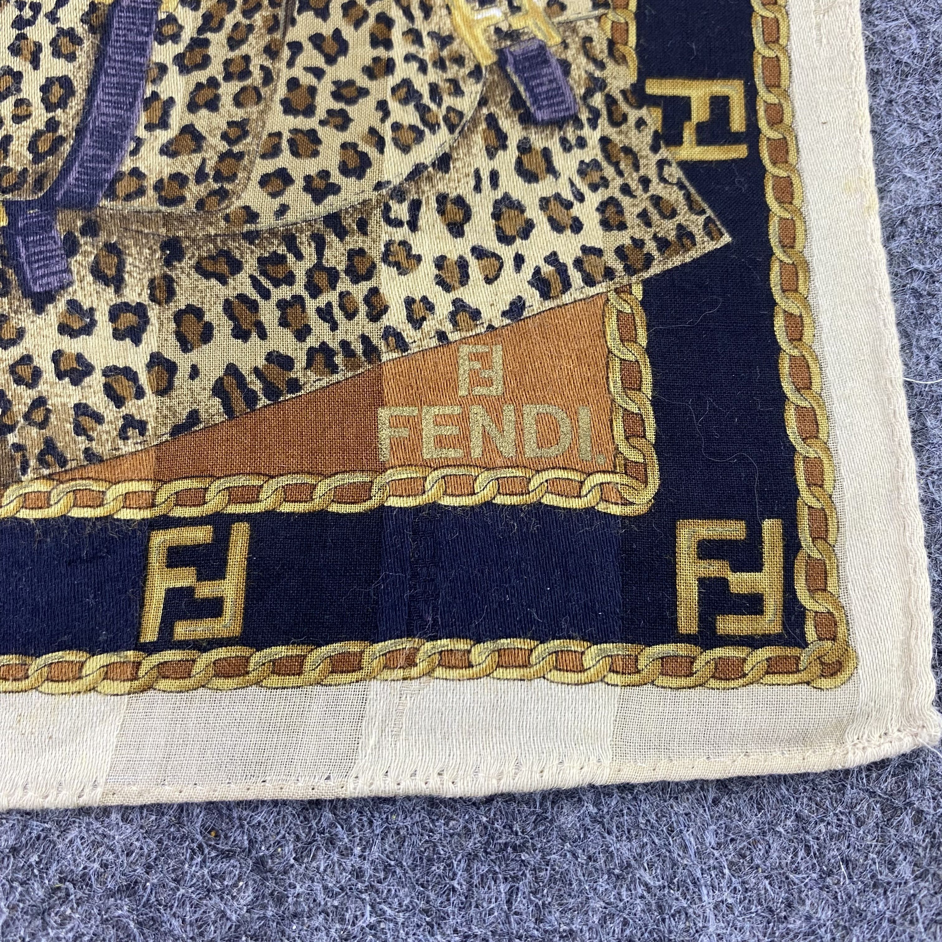 Fendi Fendi Handkerchief Neckerchief Bandana-B2065 Size ONE SIZE - 7 Thumbnail