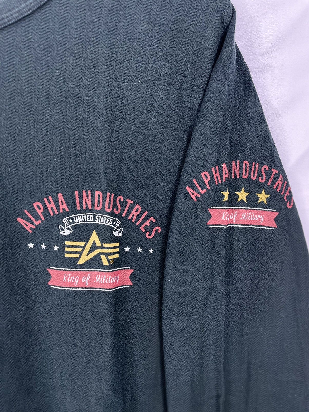 Alpha Industries × Vintage Alpha Industries Longsleeve Tee skull army Size US L / EU 52-54 / 3 - 4 Thumbnail