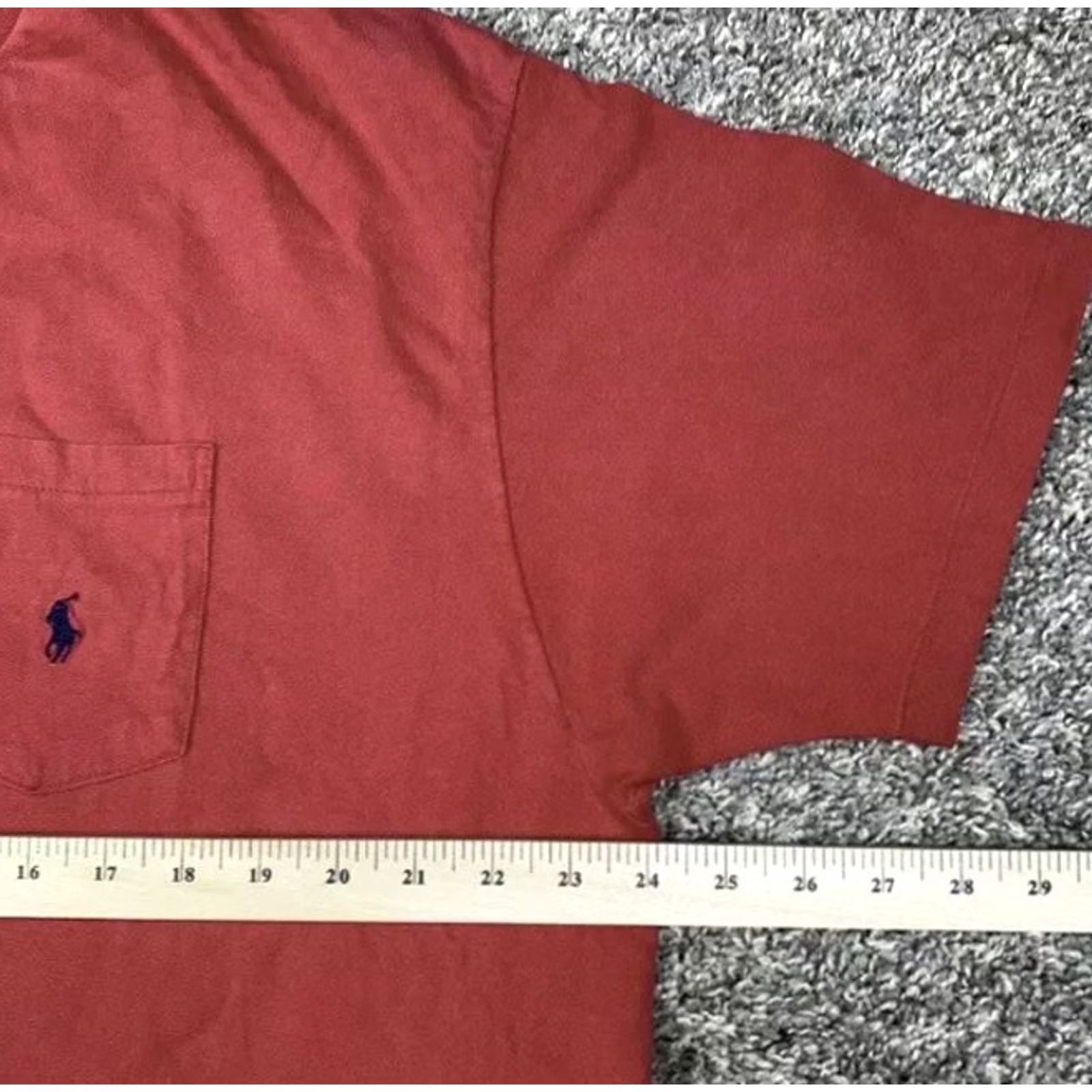 Polo Ralph Lauren VINTAGE Polo Ralph Lauren T-Shirt XL Red USA 90s Selvedge Pocket Mens Size US XL / EU 56 / 4 - 7 Thumbnail