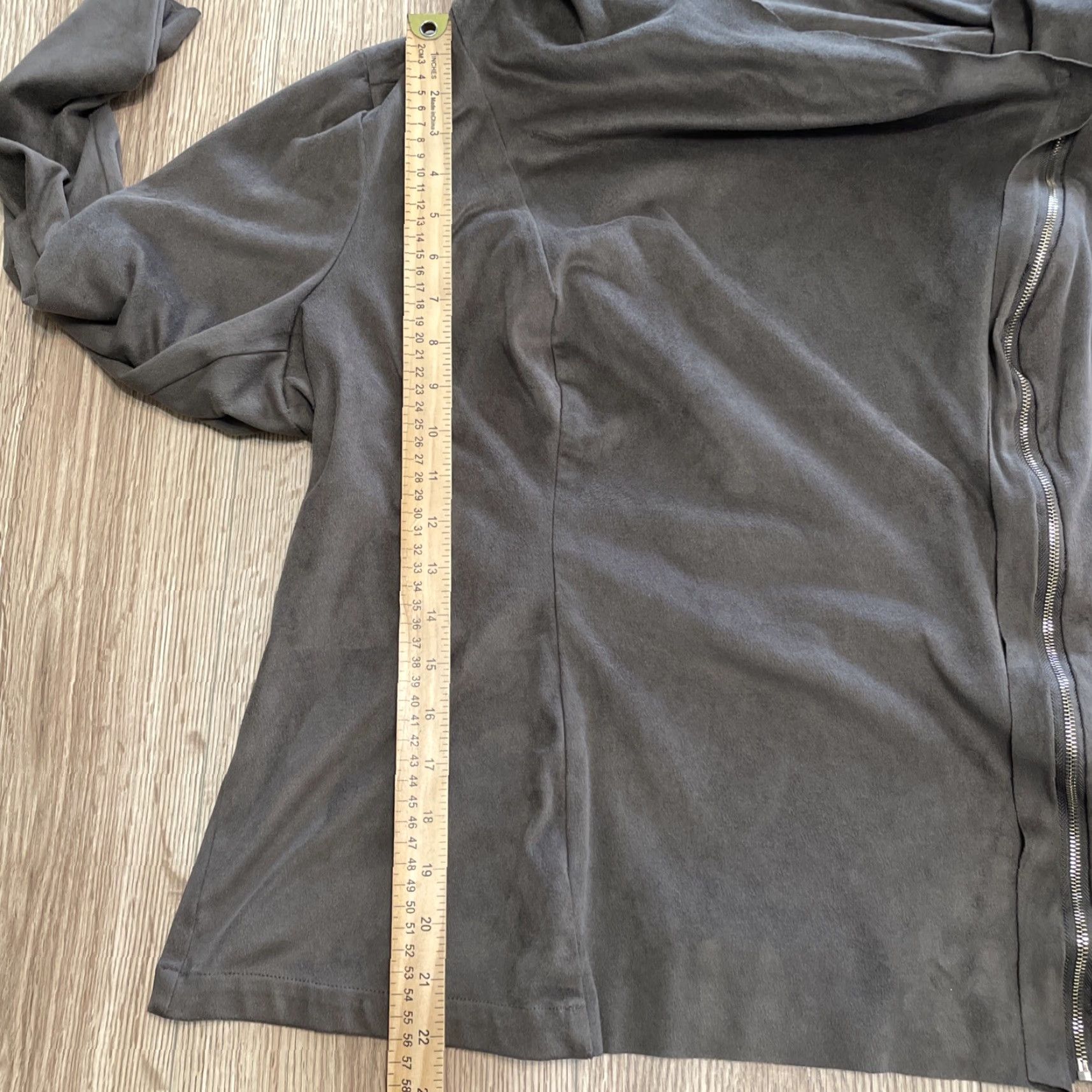 Vintage VINTAGE JustFab Jacket Womens 2X Long Sleeve Faux Suede Draped Brown Polyester Basic Jacket Mens Womens Size XXL / US 16-18 / IT 52-54 - 7 Thumbnail