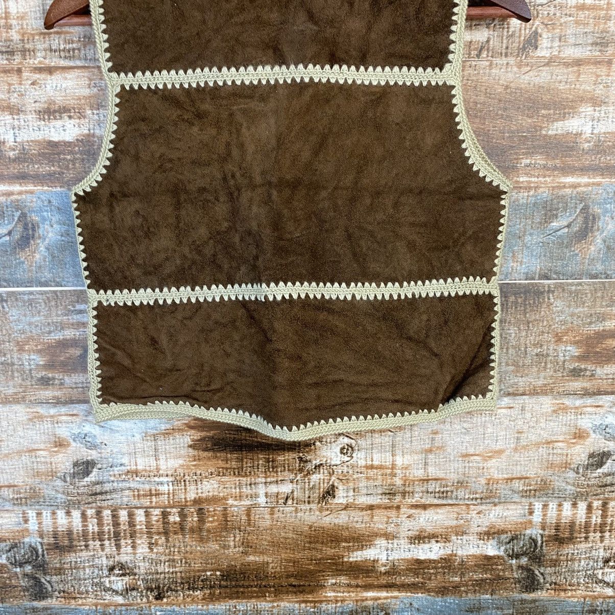 Leather DL Japan handmade leather vintage Brown Vest #C1136 Size US XS / EU 42 / 0 - 14 Thumbnail