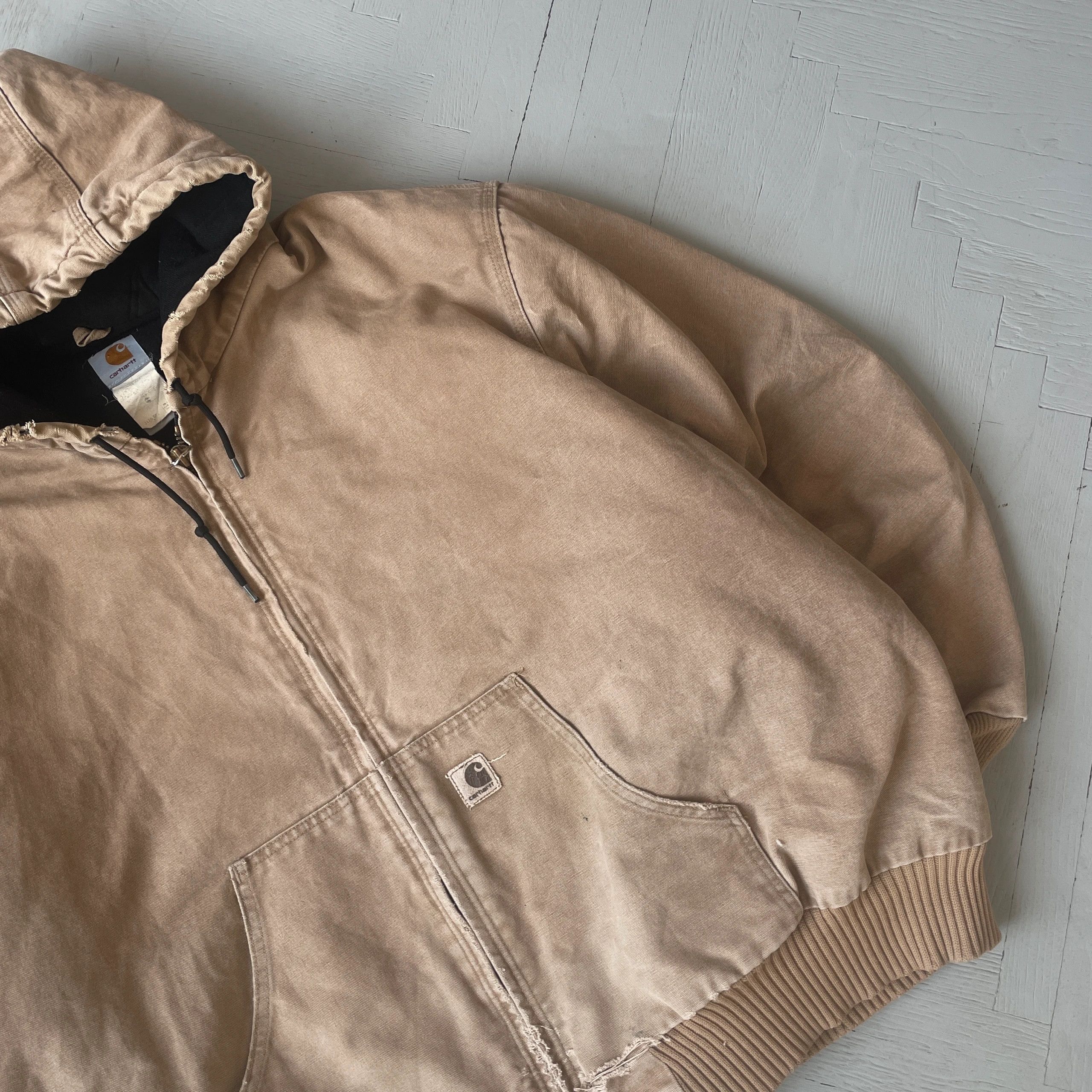 Carhartt Vintage Thrashed Carhartt Active Work Jacket Oversized Size US XXL / EU 58 / 5 - 2 Thumbnail