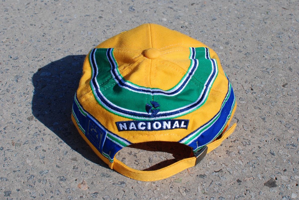 Formula 1 Vintage Blue Thunder Ayrton Senna F1 Racing Cap Size ONE SIZE - 3 Thumbnail