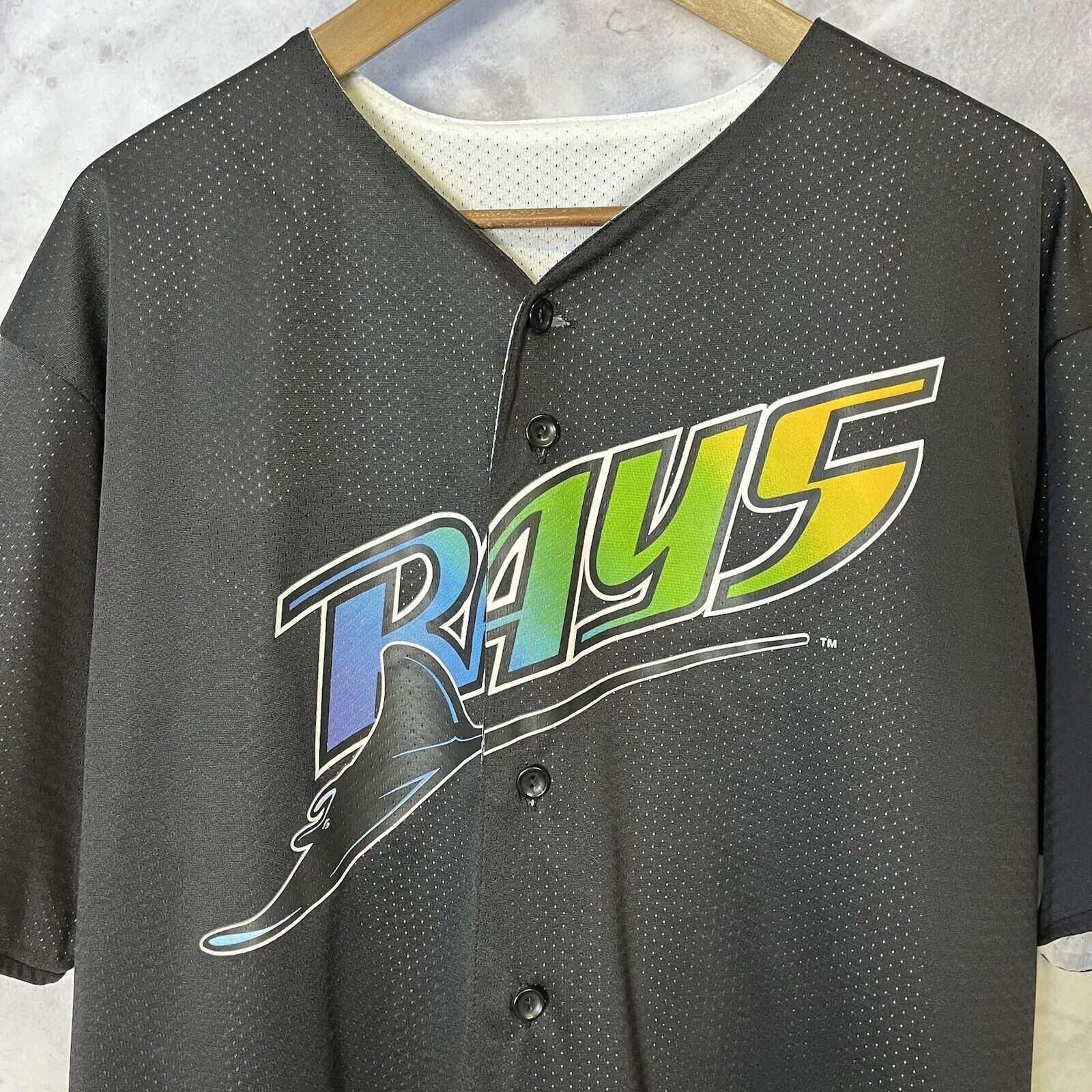 RARE! Vintage 90s Tampa Bay Devil Rays Majestic USA Made Pinstripe
