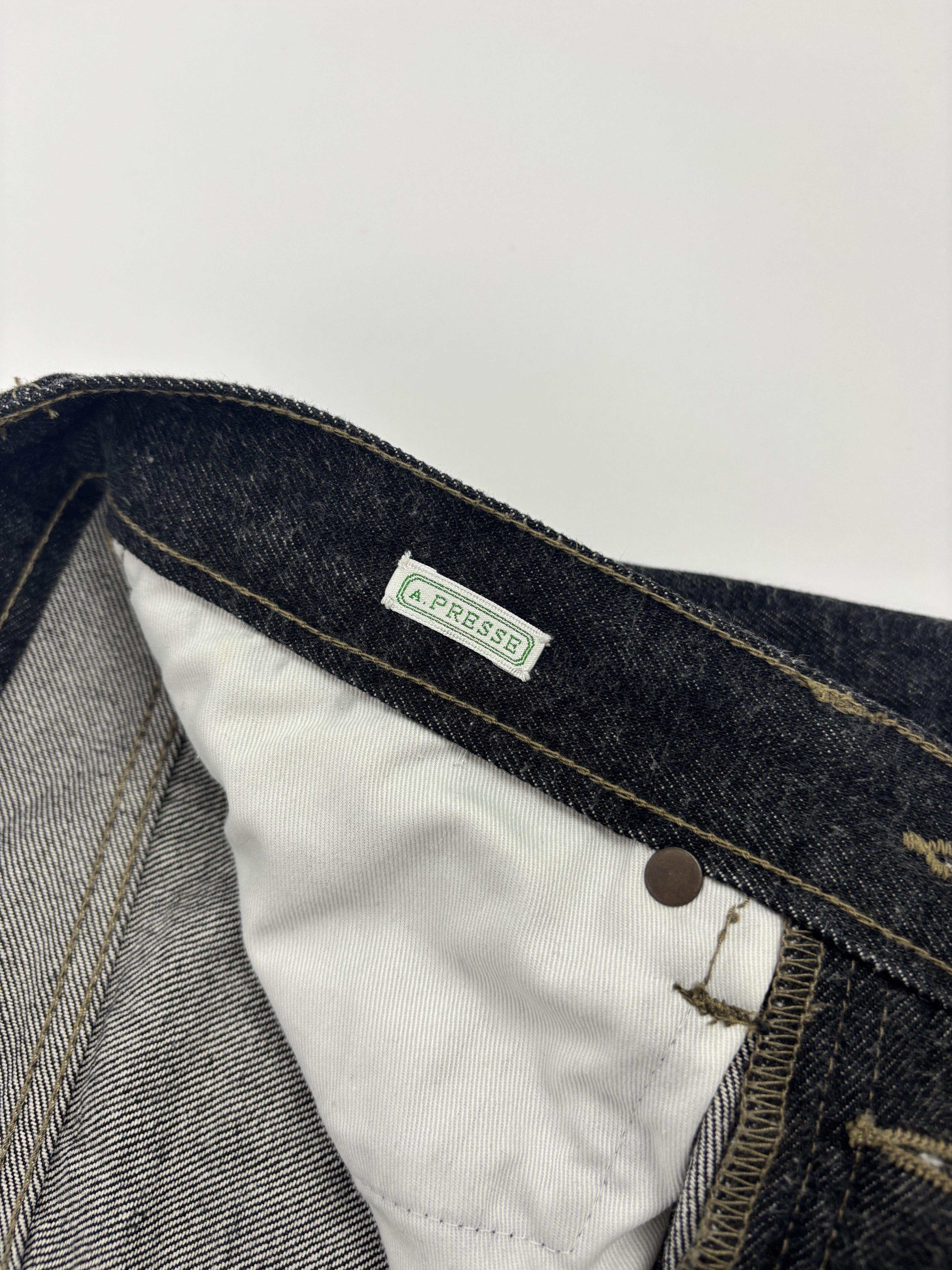A.PRESSE A.PRESSE Black Washed Denim Jeans Size US 32 / EU 48 - 4 Thumbnail