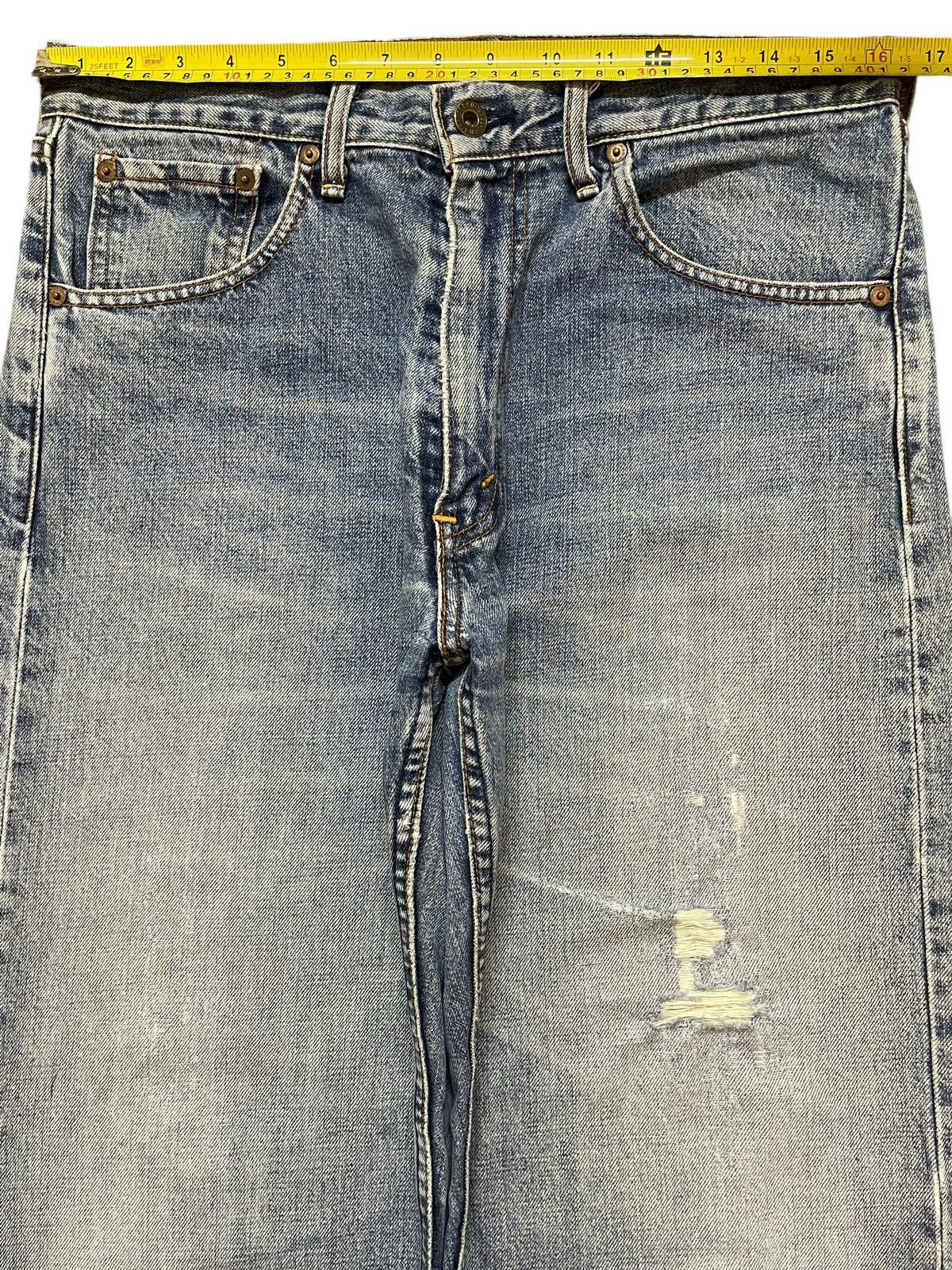 Levi's Vintage 90s Levis 503 Blue Faded Distress Style Baggy Jeans Size US 32 / EU 48 - 12 Thumbnail
