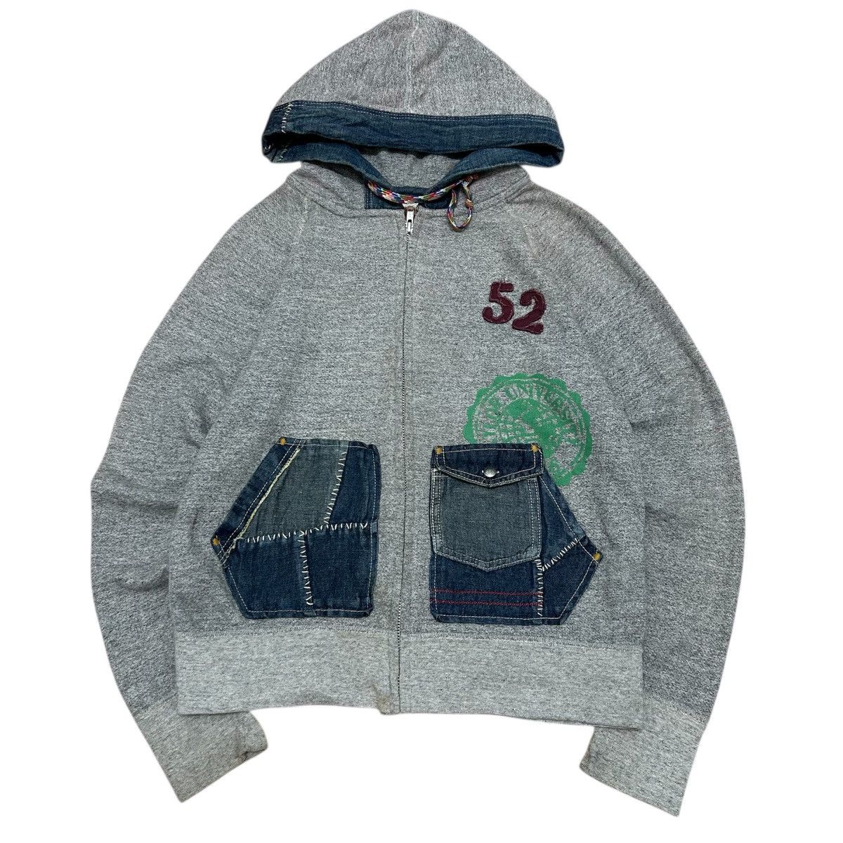Japanese Brand Vintage Japanese Cube Sugar Workwear Patches Pockets Hoodie Size US M / EU 48-50 / 2 - 1 Thumbnail