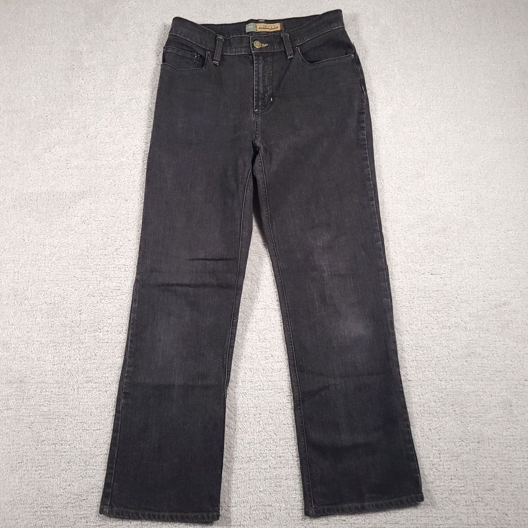 Old Navy VINTAGE Old Navy Jeans Women's 4 Long Mid-Rise Black Y2K Relaxed 90s Mom Straight Pants Girls? Size 27" / US 4 / IT 40 - 2 Thumbnail