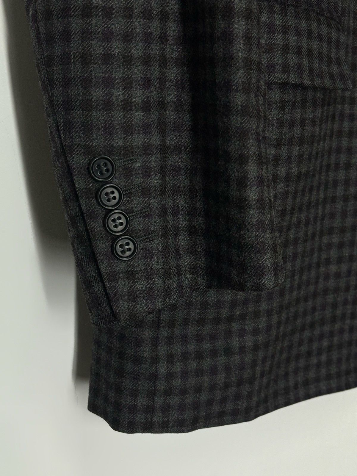 Canali Canali Wool Checkered 2 Button Blazer Jacket Size 54R - 7 Thumbnail