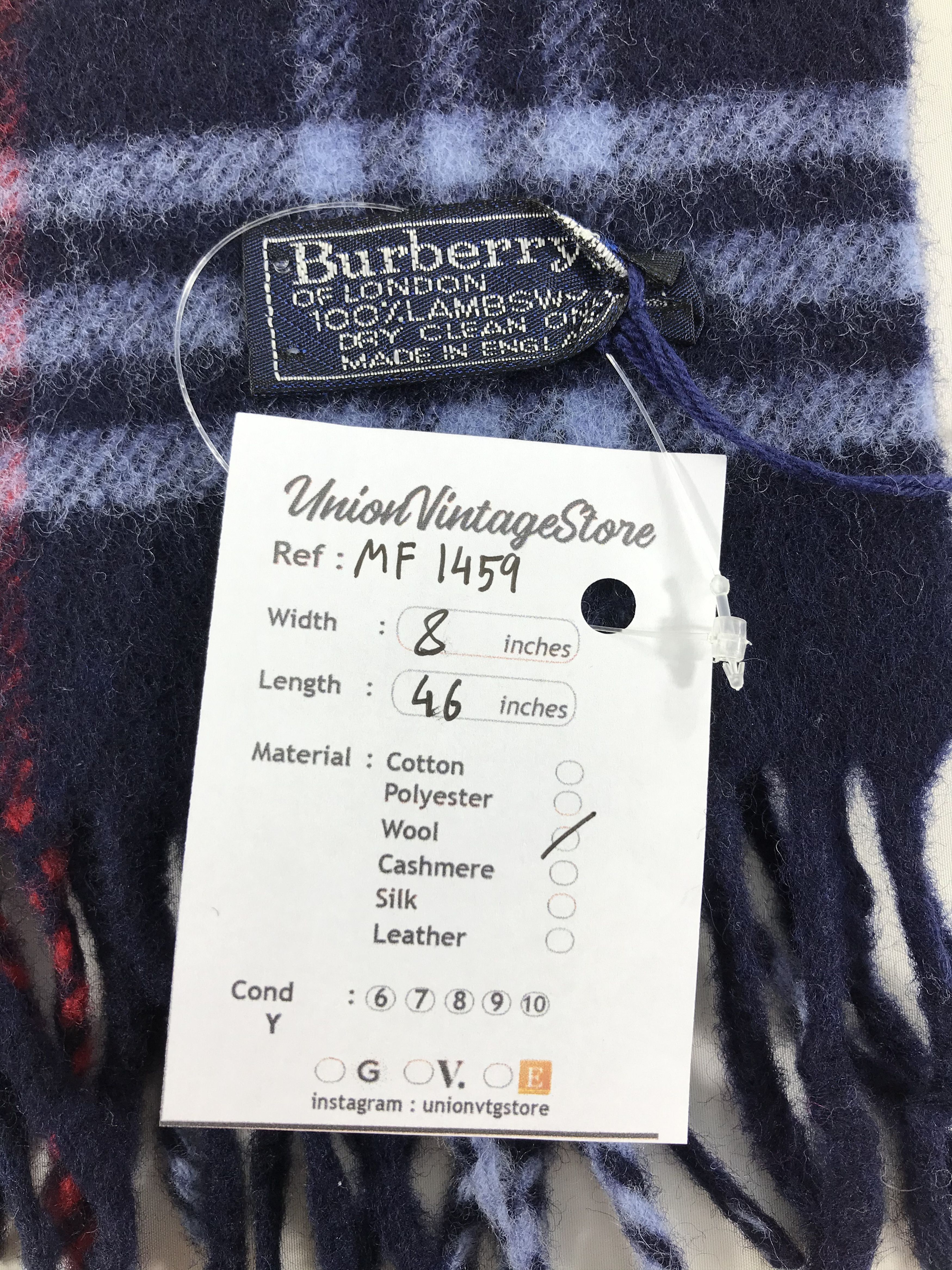 Burberry Vintage Burberry Scarf/Muffler/Neckwear MF1459 Size ONE SIZE - 4 Thumbnail