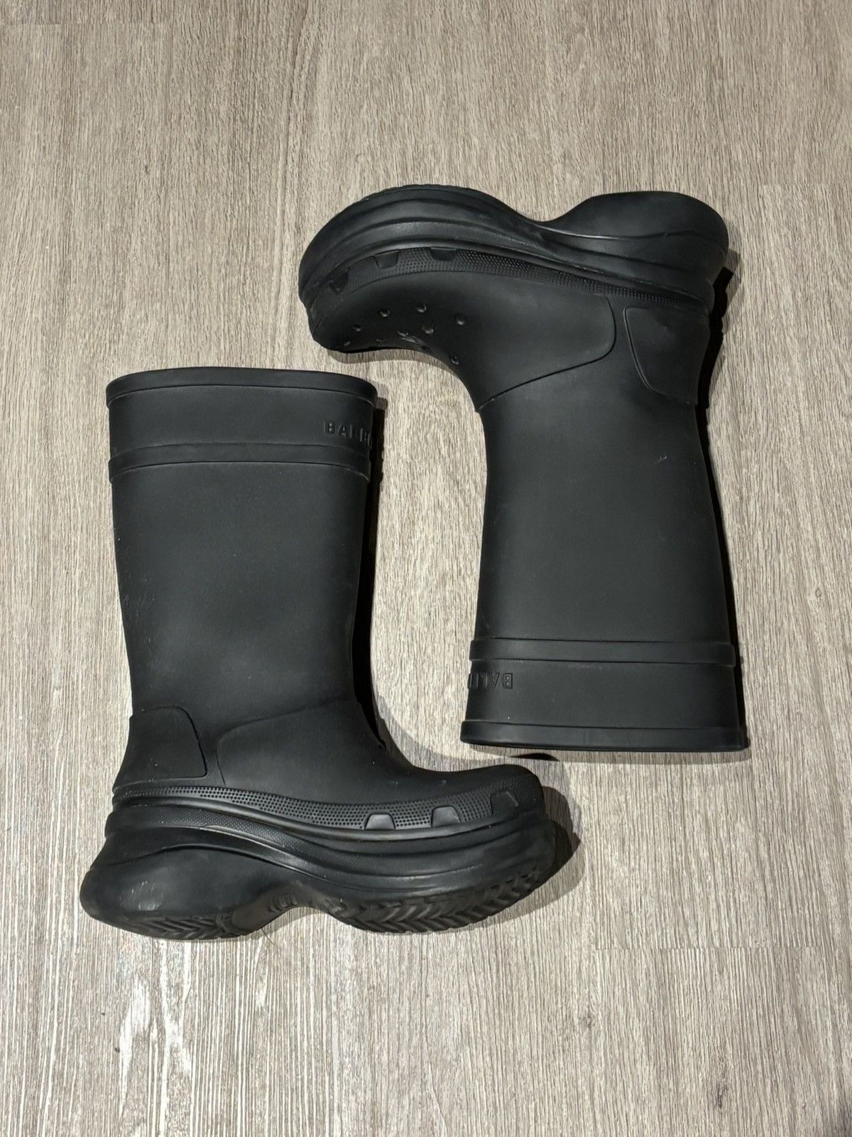 Balenciaga × Crocs Balenciaga Croc Black Boots | Grailed