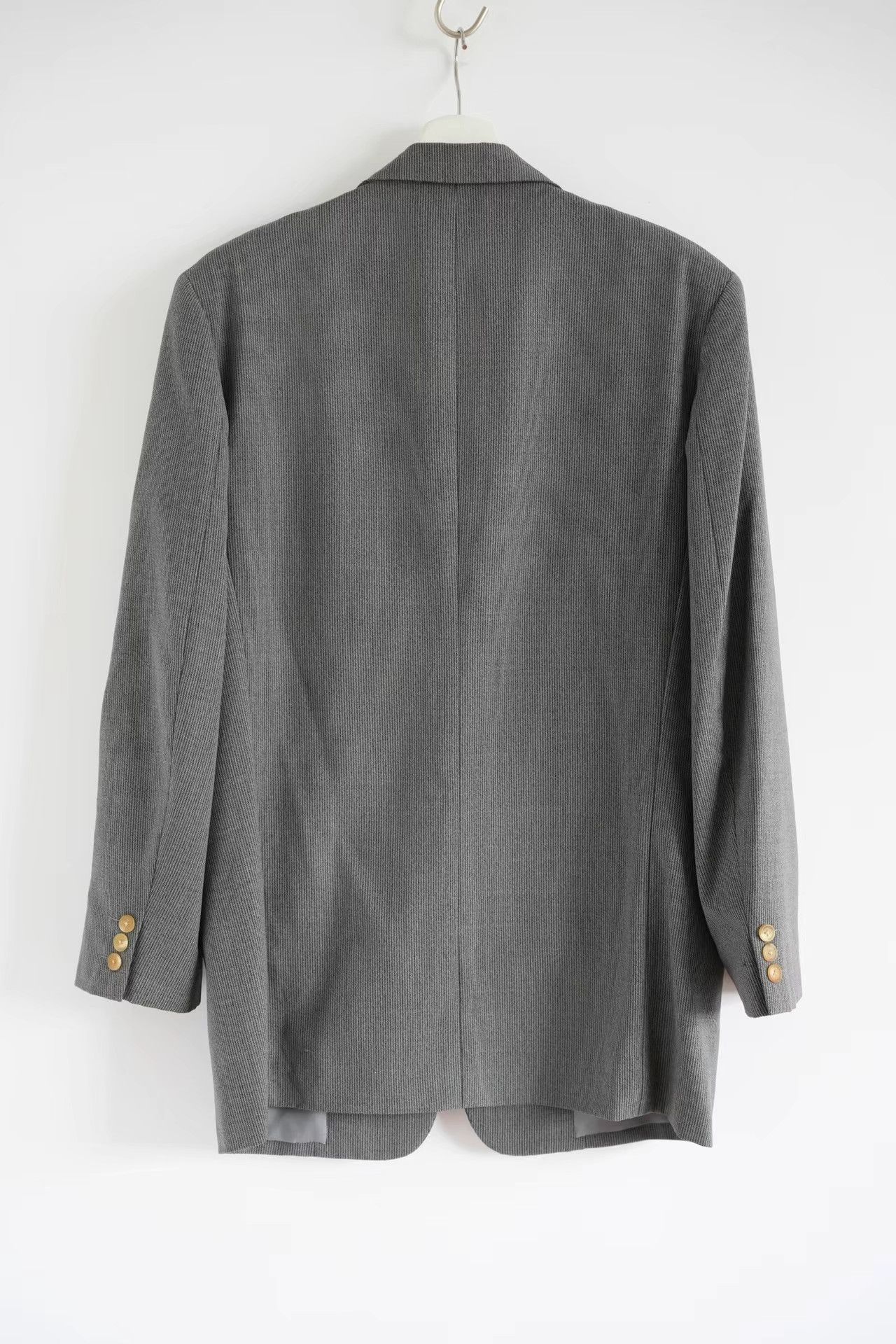 Yohji Yamamoto Yohji Yamamoto 90s Black & Gray Pinstripe Blazer K4 Size US M / EU 48-50 / 2 - 2 Thumbnail