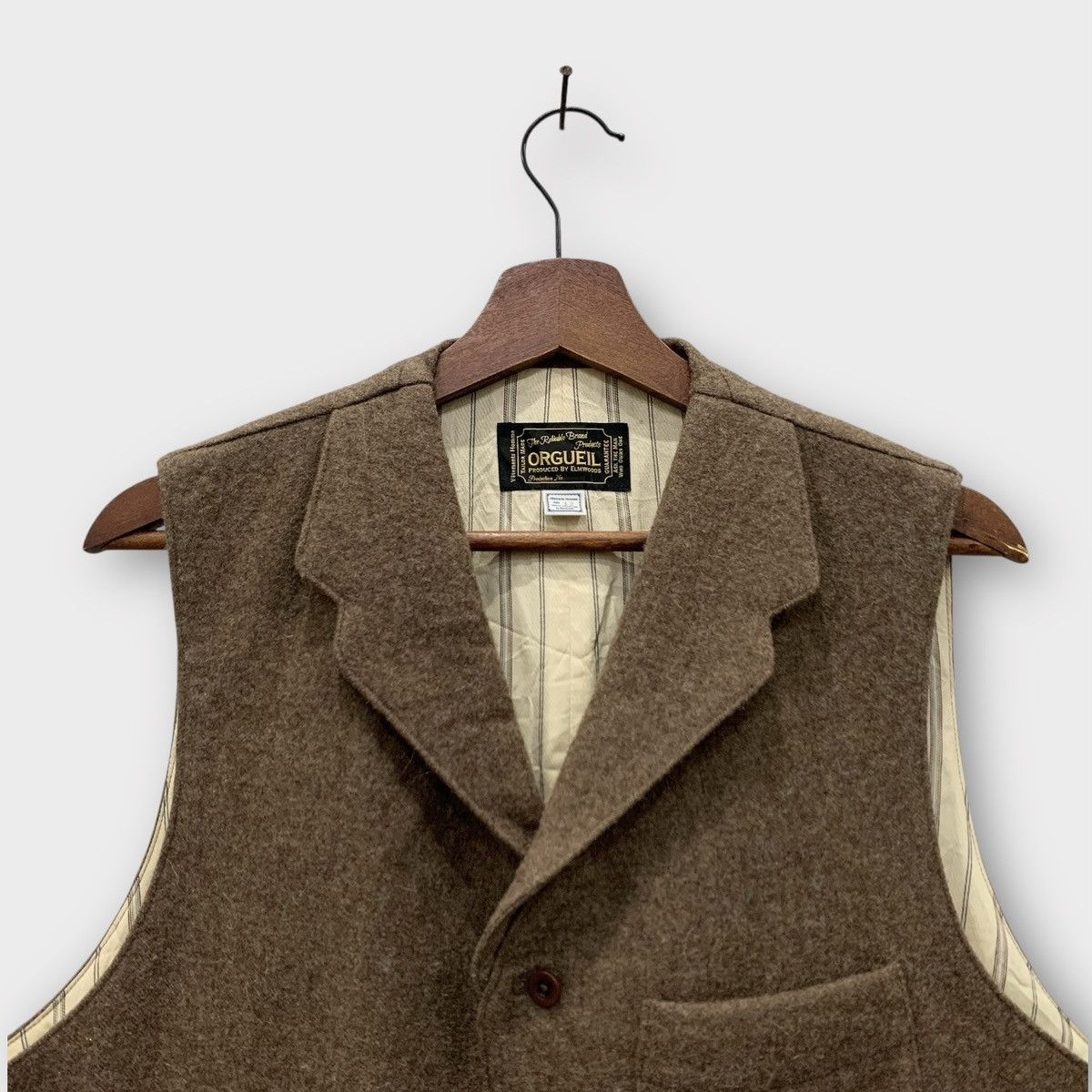 Studio D'Artisan VINTAGE ORGUEIL D ARTISAN JAPAN WOOL BROWN HERITAGE VEST Size US M / EU 48-50 / 2 - 4 Thumbnail