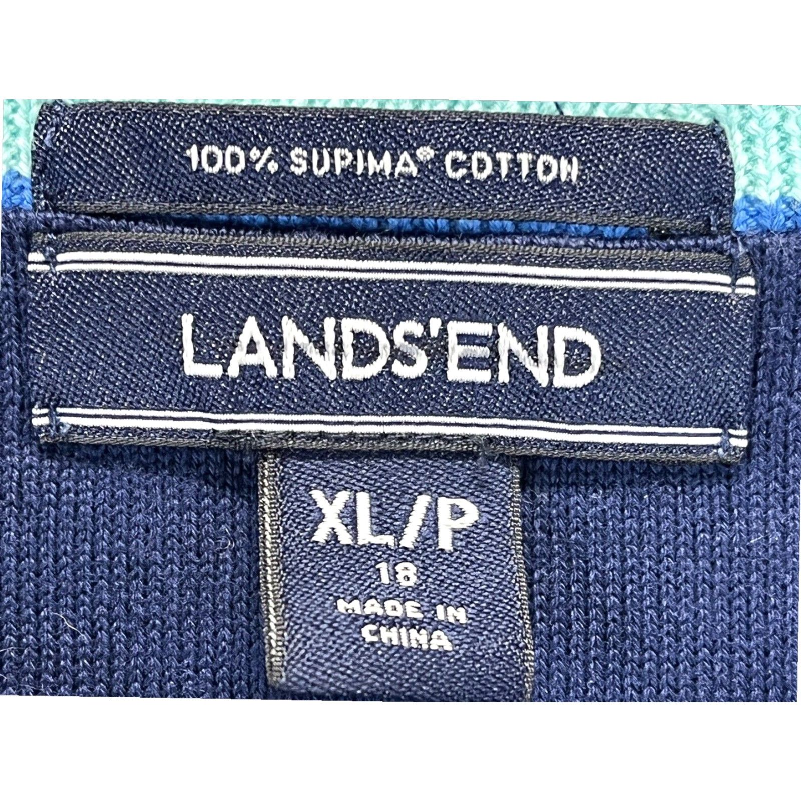 Lands' End Lands' End Supima Cotton Pullover Sweater Womens XL Petite Multicolor Size XL / US 12-14 / IT 48-50 - 4 Thumbnail