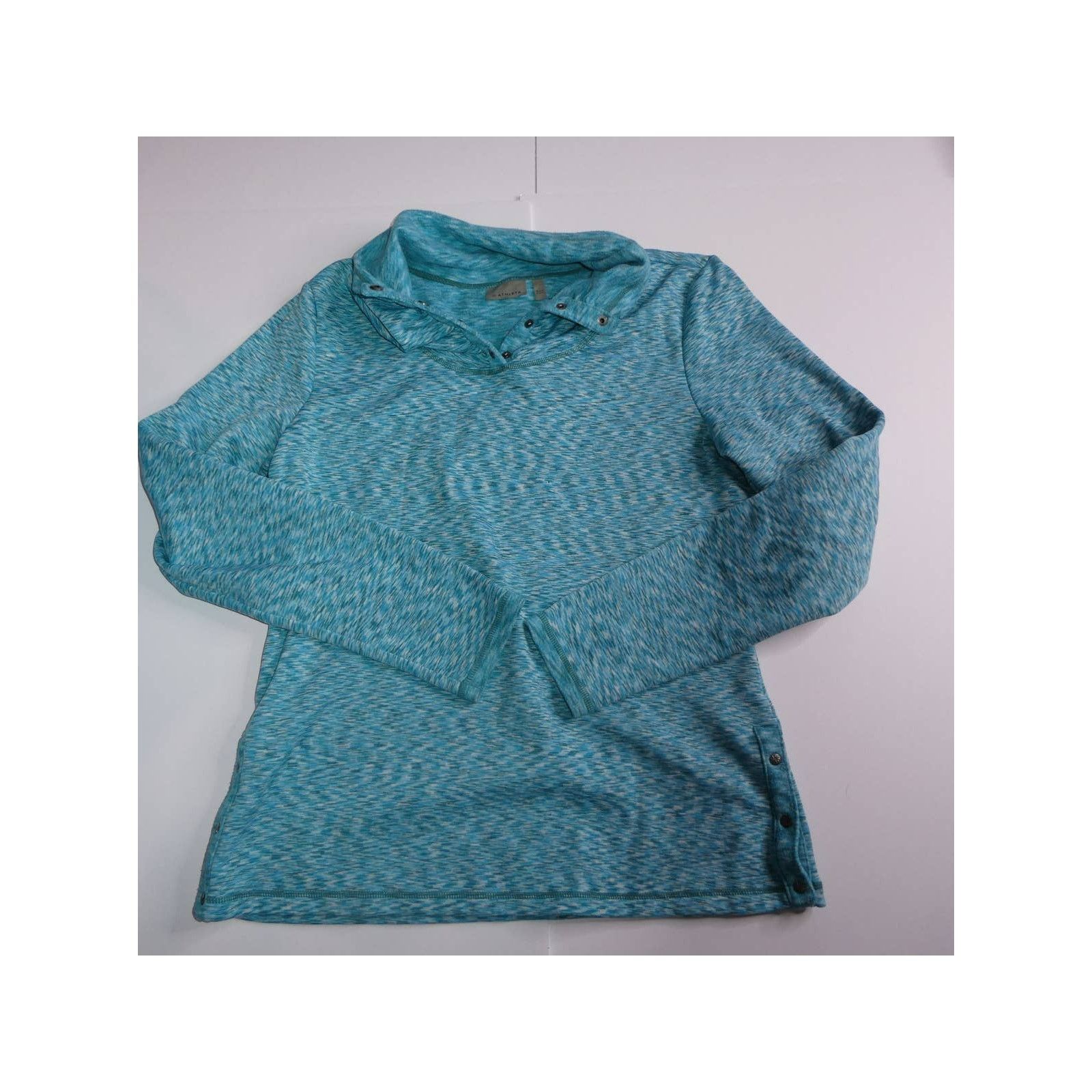 Athletic Propulsion Labs ATHLETA 1/4 button athletic therma top, teal, large Size L / US 10 / IT 46 - 1 Thumbnail