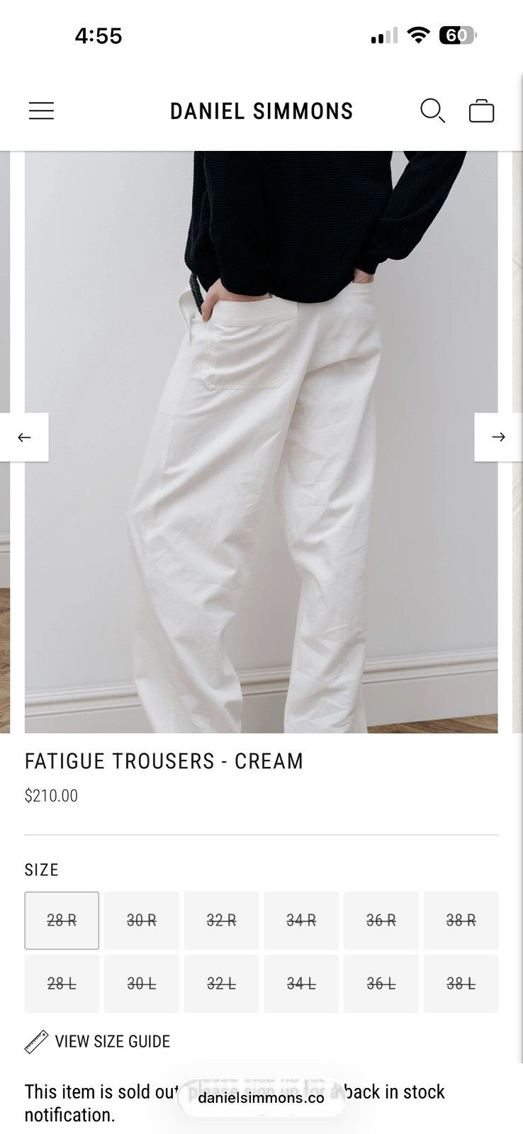 Daniel Simmons Fatigue Pants Size US 34 / EU 50 - 5 Thumbnail