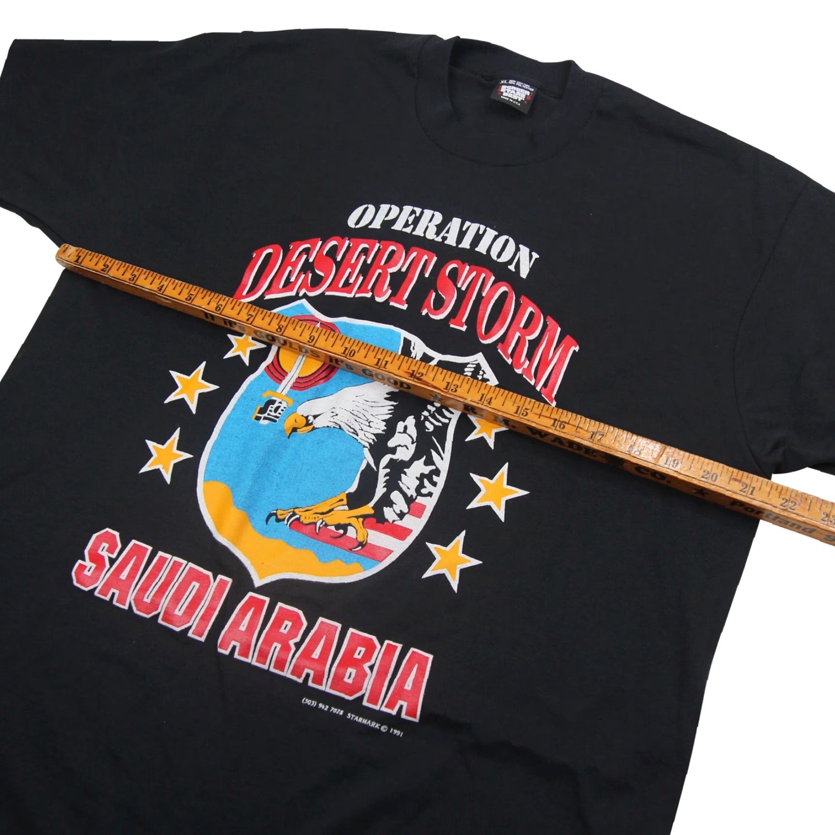 Vintage VINTAGE Operation Desert Storm Saudi Arabia Mens XL Graphic T Shirt Black Size US XL / EU 56 / 4 - 6 Thumbnail
