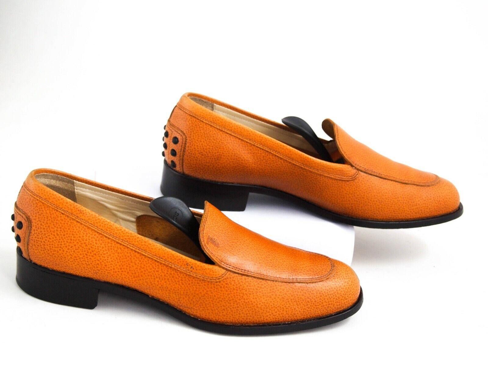 Tod's Tod's Loafers Orange Leather Womens EU 37.5 US 7.5 Size US 7.5 / IT 37.5 - 2 Thumbnail