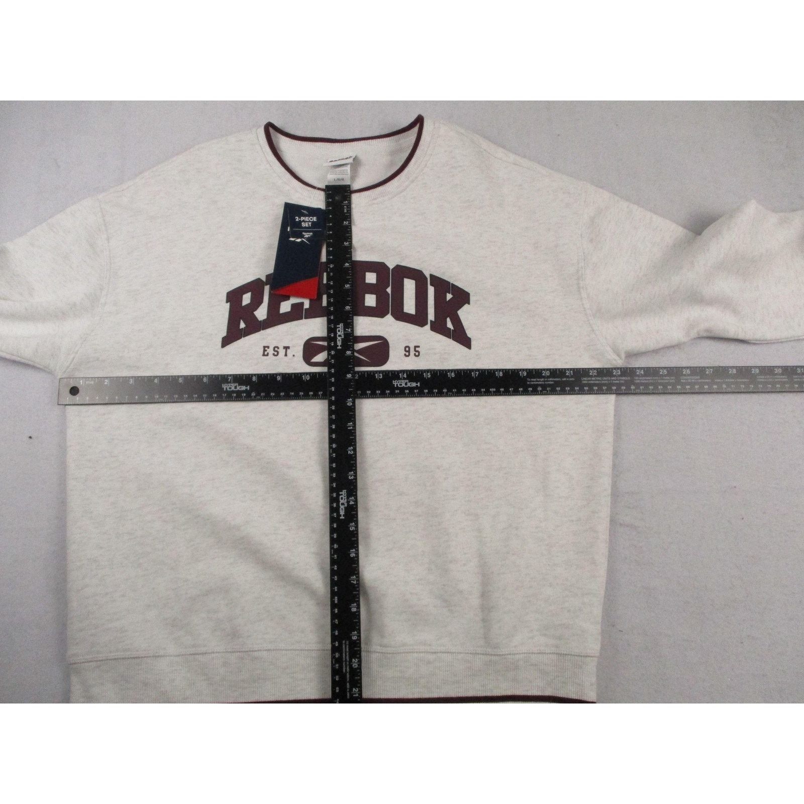 Reebok Reebok Summer Crewneck Short Set Womens L Gray Fleece Egret Size L / US 10 / IT 46 - 8 Thumbnail