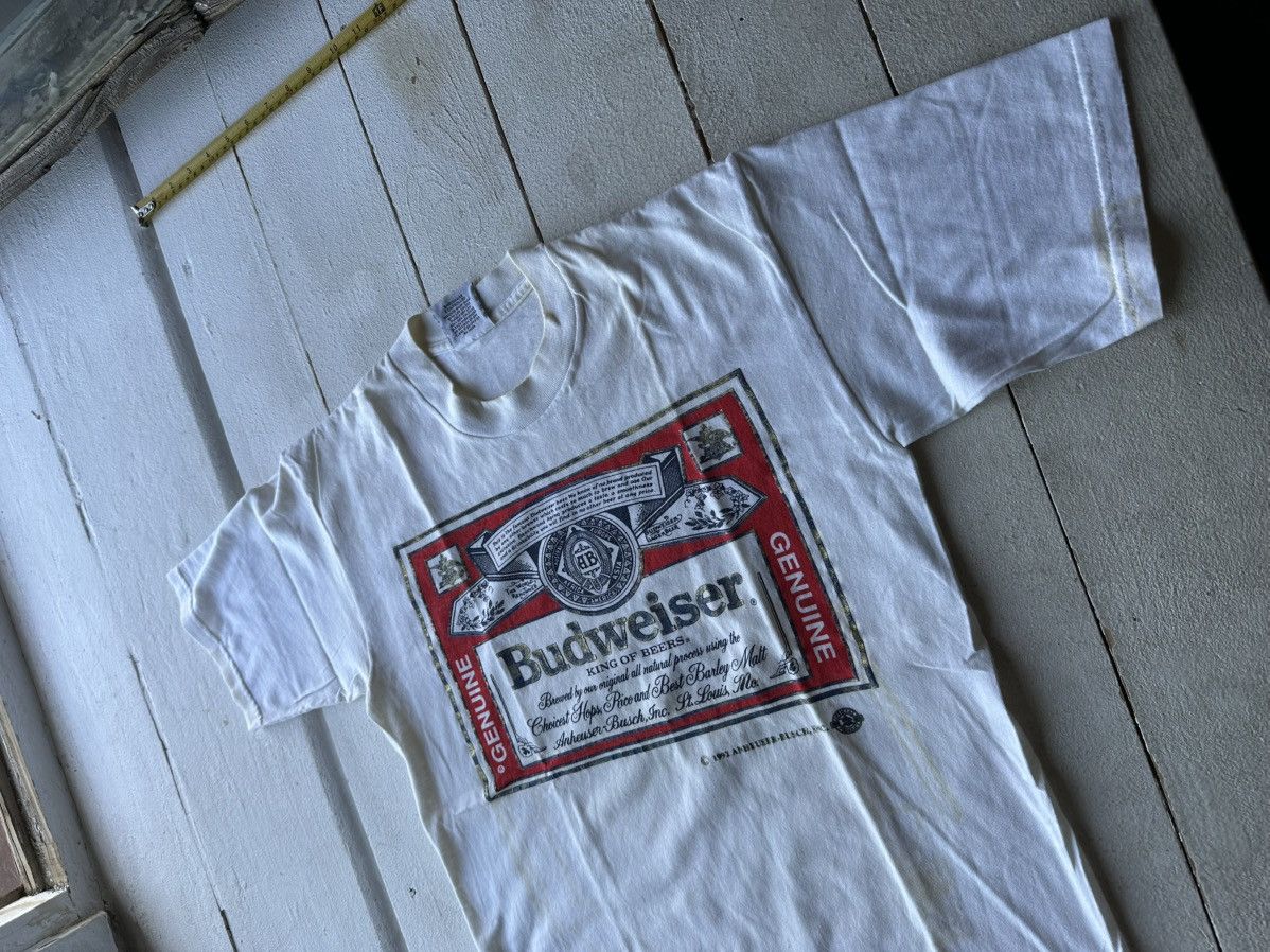 Budweiser 🚨1992 BUDWEISER VNTG BEER T Shirt Coors Corona Carlsberg Size US M / EU 48-50 / 2 - 2 Thumbnail
