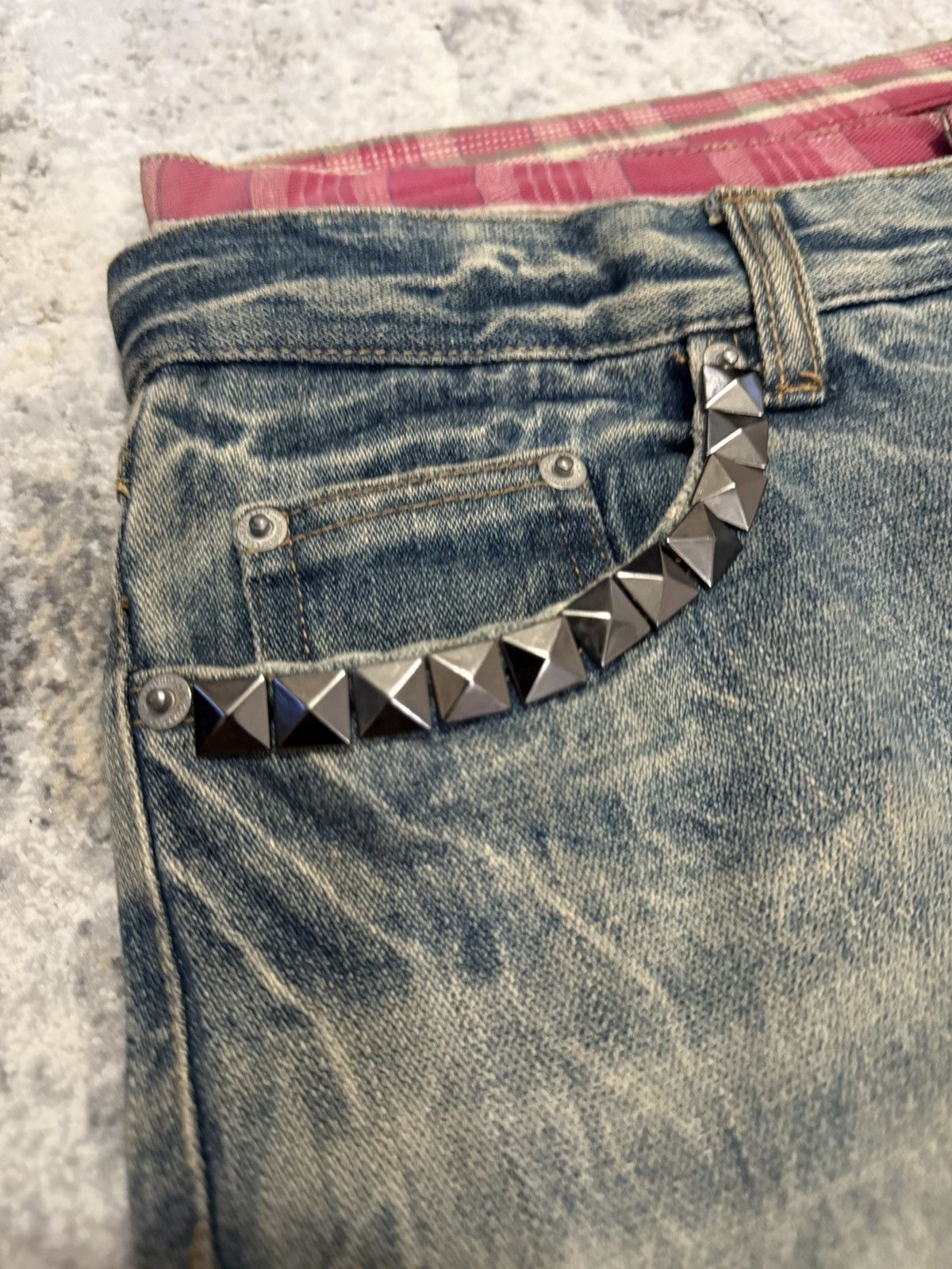 Hysteric Glamour Hysteric Glamour Style Studded Distressed Double Waist Jeans Size US 30 / EU 46 - 5 Thumbnail