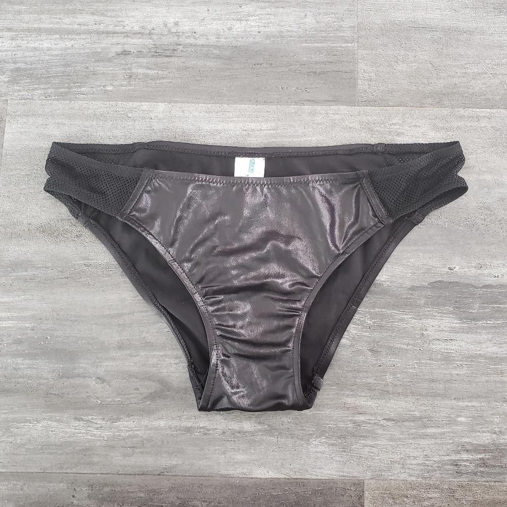 Asos Black Mesh Detailed ASOS Bikini Bottoms Size ONE SIZE - 1 Thumbnail