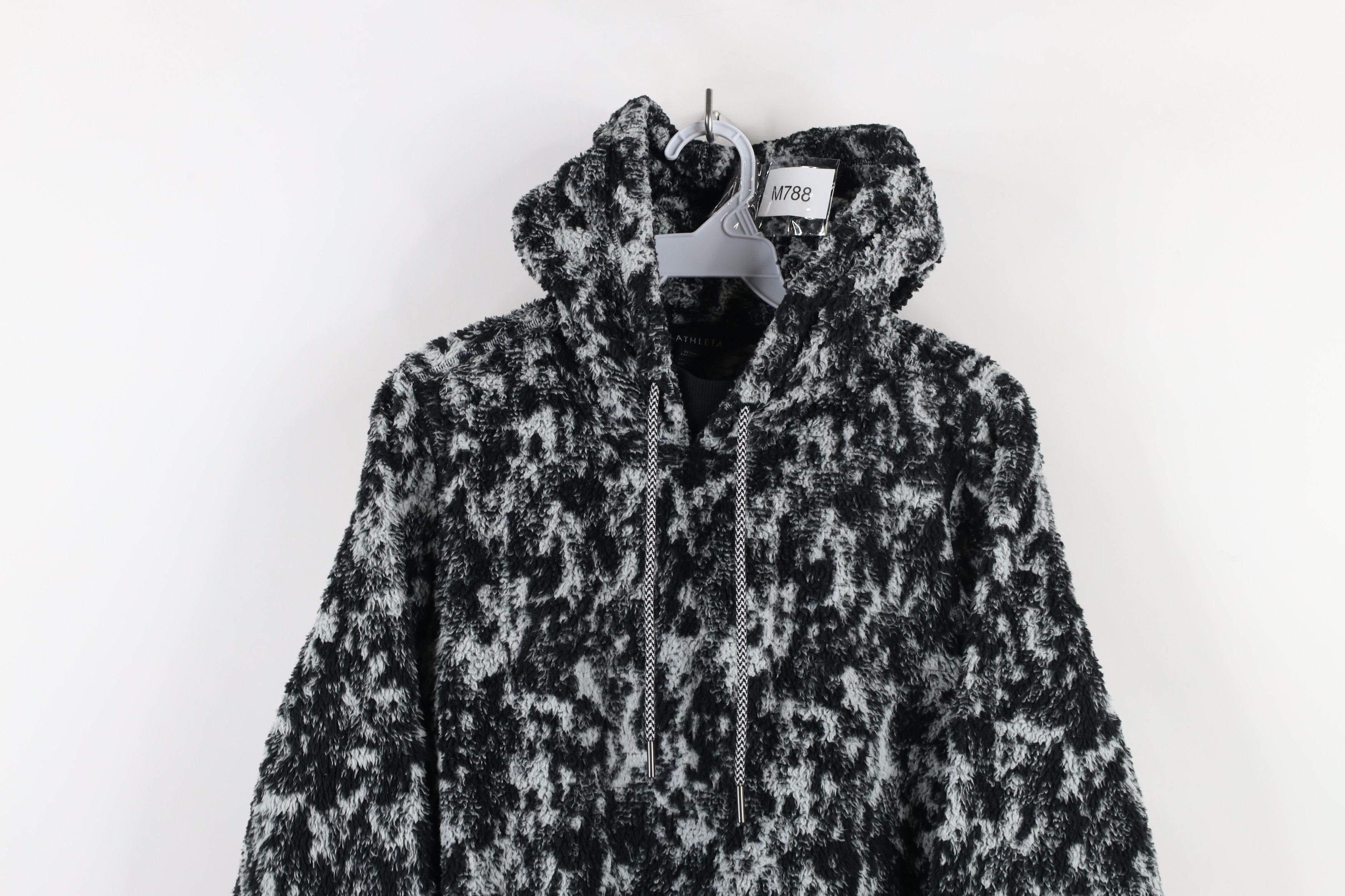 Athleta × Vintage Athleta Sherpa Deep Pile Fleece Jacquard Hoodie Sweatshirt Size XS / US 0-2 / IT 36-38 - 2 Thumbnail