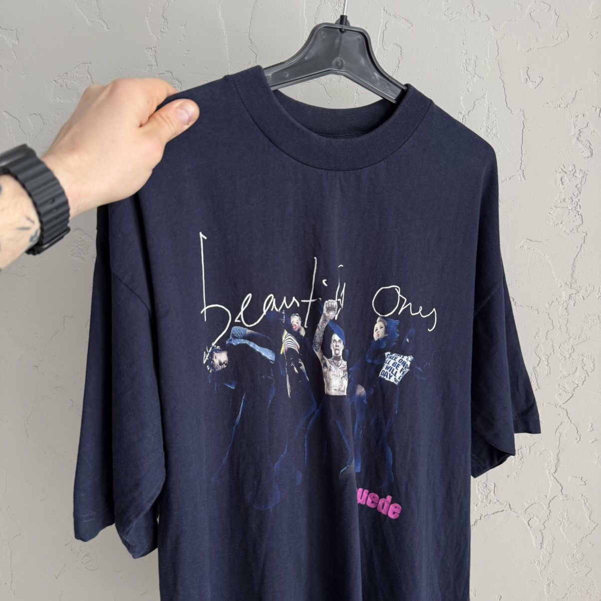 Vintage Vintage 1996 Suede Beautiful Ones T-Shirt Size US XL / EU 56 / 4 - 11 Thumbnail