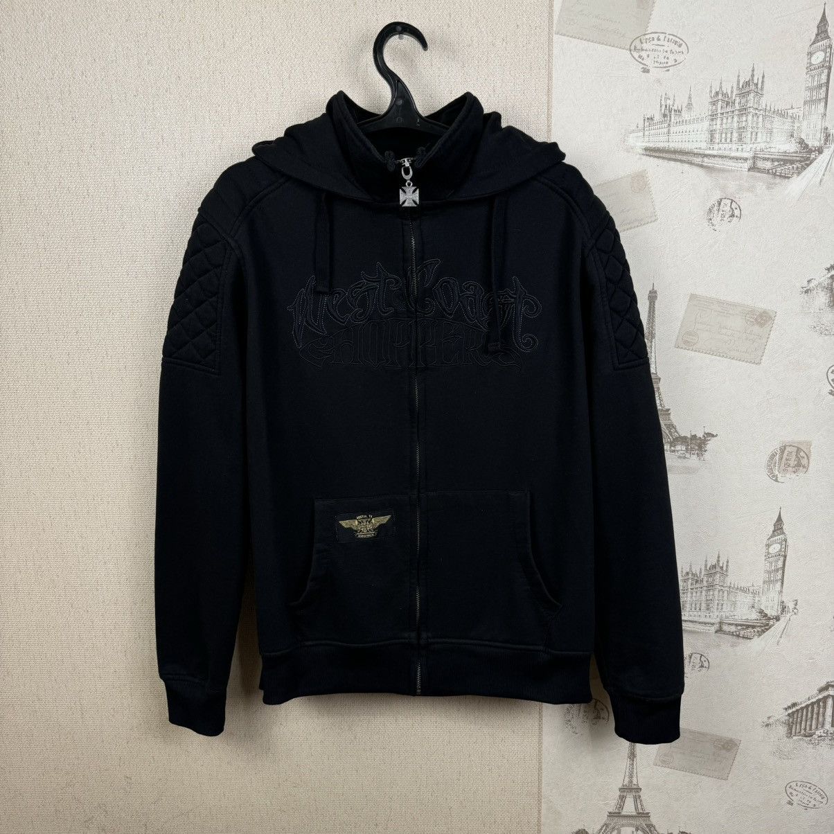 Vintage Vintage 90s West Coast Choppers Austen Texas Hoodie Y2K Size US XXL / EU 58 / 5 - 18 Thumbnail
