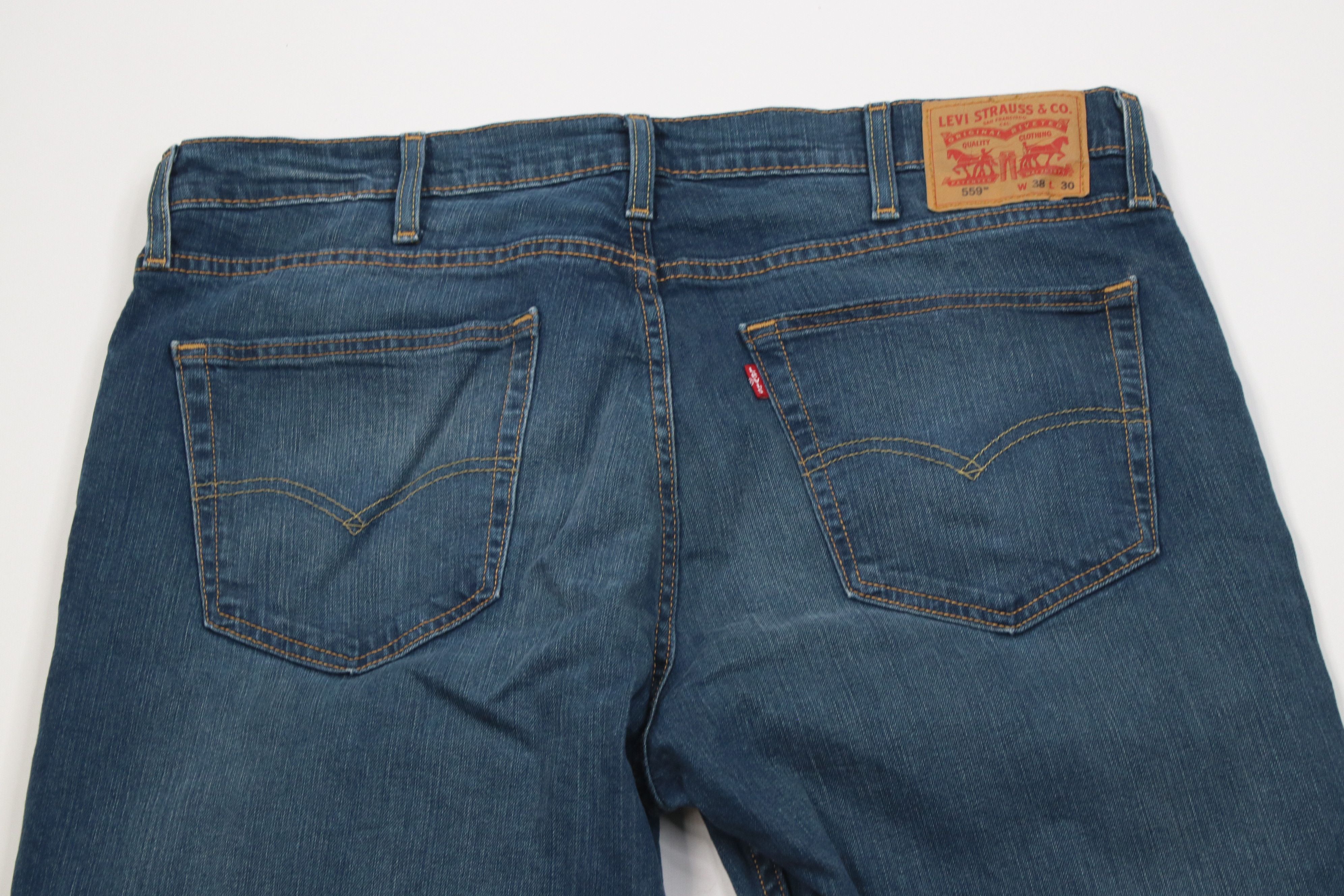 Levi's Vintage Y2K Levis 559 Straight Wide Leg Denim Jeans Blue Size US 32 / EU 48 - 10 Thumbnail