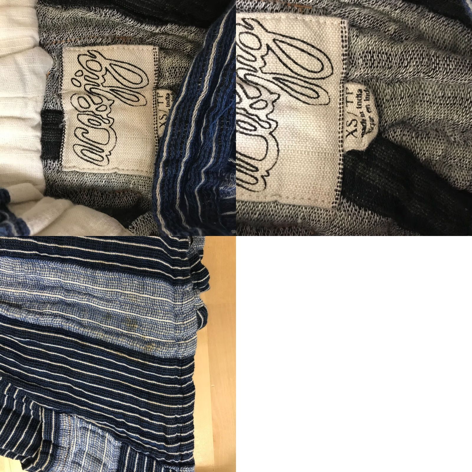 Vintage ace&jig Skirt Womens XS BLUE & WHITE STRIPE PLEATED FIT & FLARE w/POCKET Short Vintage: No Size 26" / US 2 / IT 38 - 8 Thumbnail