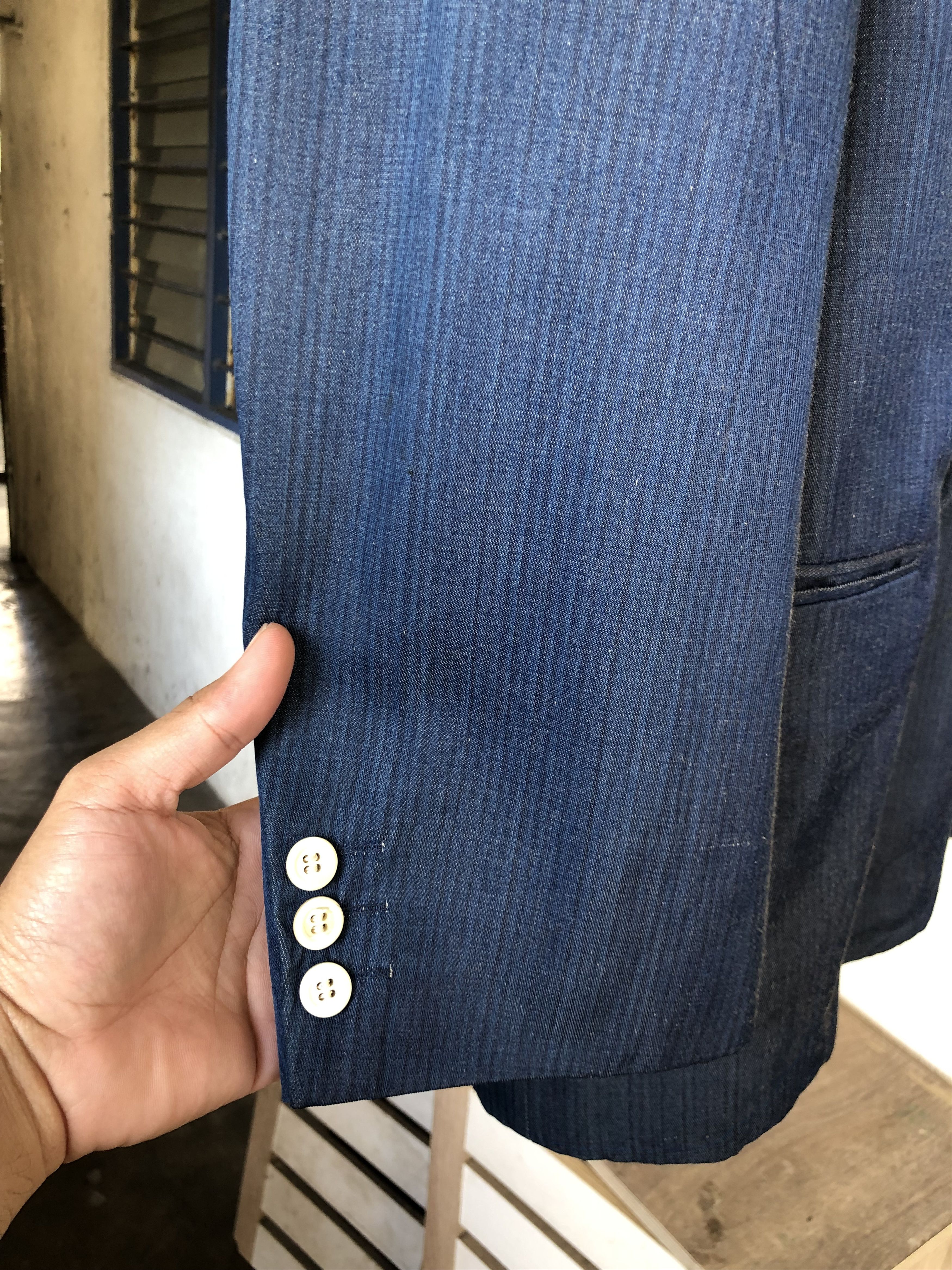 Comme des Garcons Amekaji❗️Comme des Garcons Homme Plus Faded Denim Blazer Size US M / EU 48-50 / 2 - 6 Thumbnail