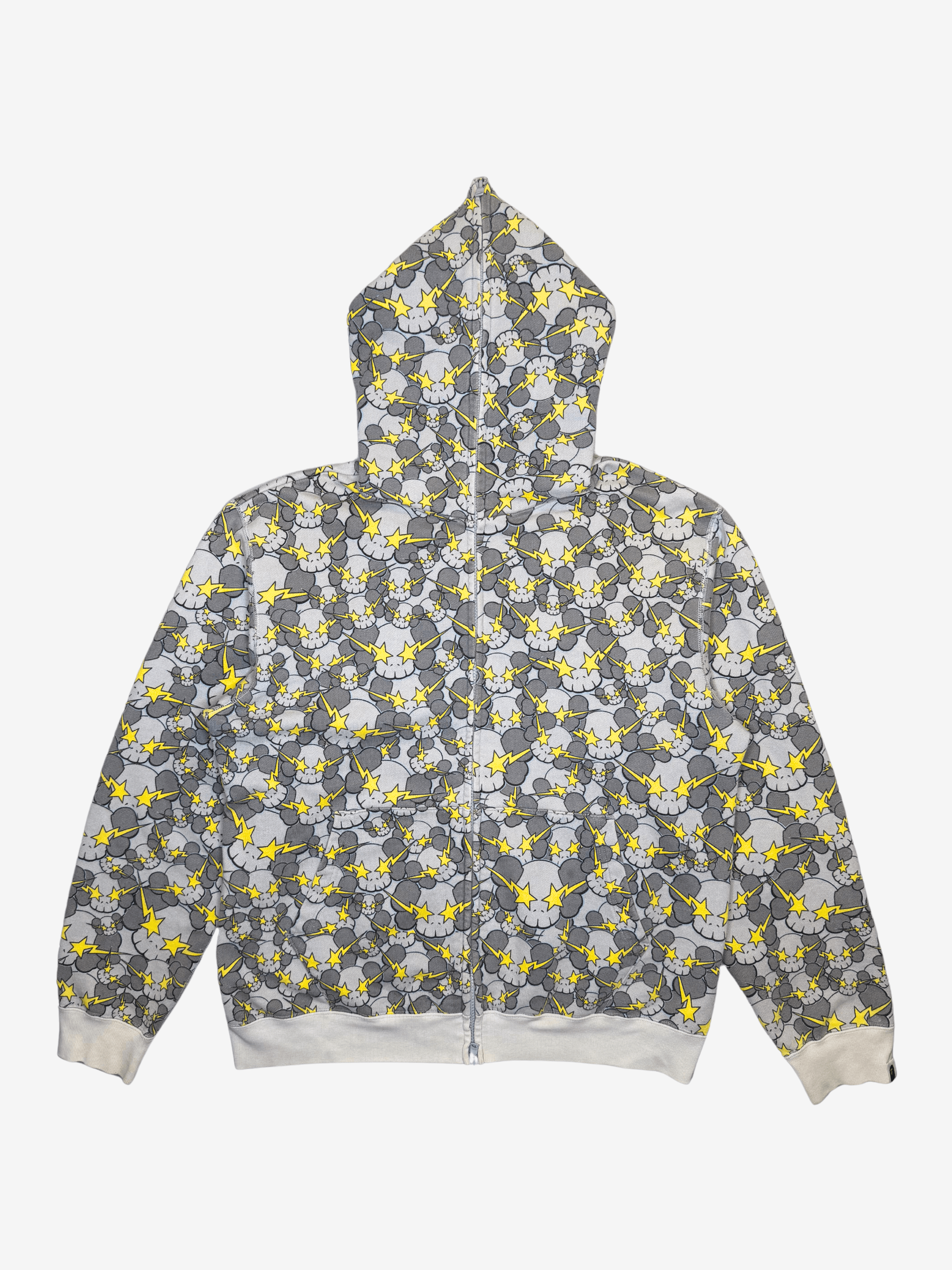 Bape × Kaws A Bathing Ape BAPE x Kaws Yellow Skullsta Full Zip
