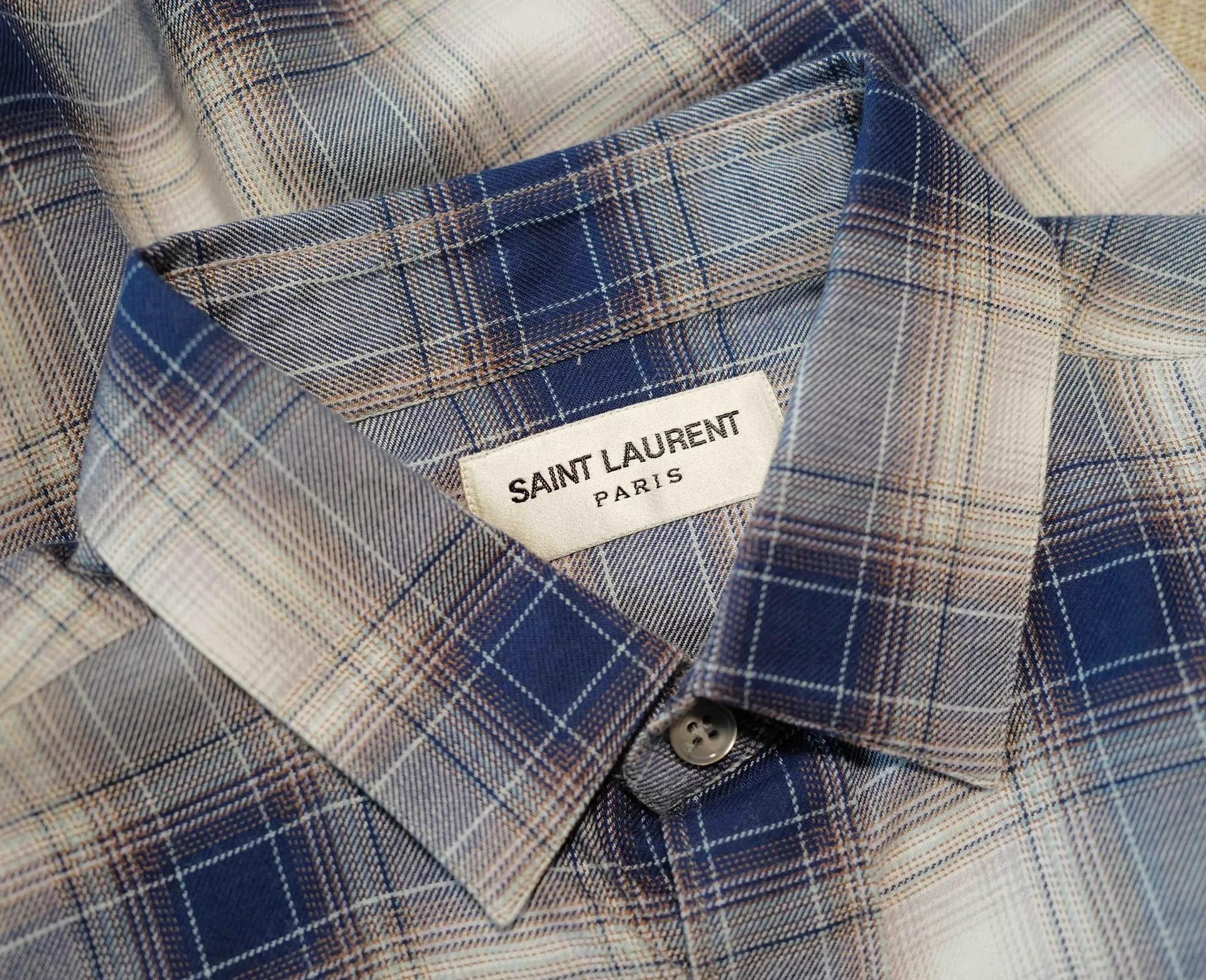 Saint Laurent Paris Saint Laurent 15AW Plaid Shirt 38 Size US S / EU 44-46 / 1 - 3 Thumbnail