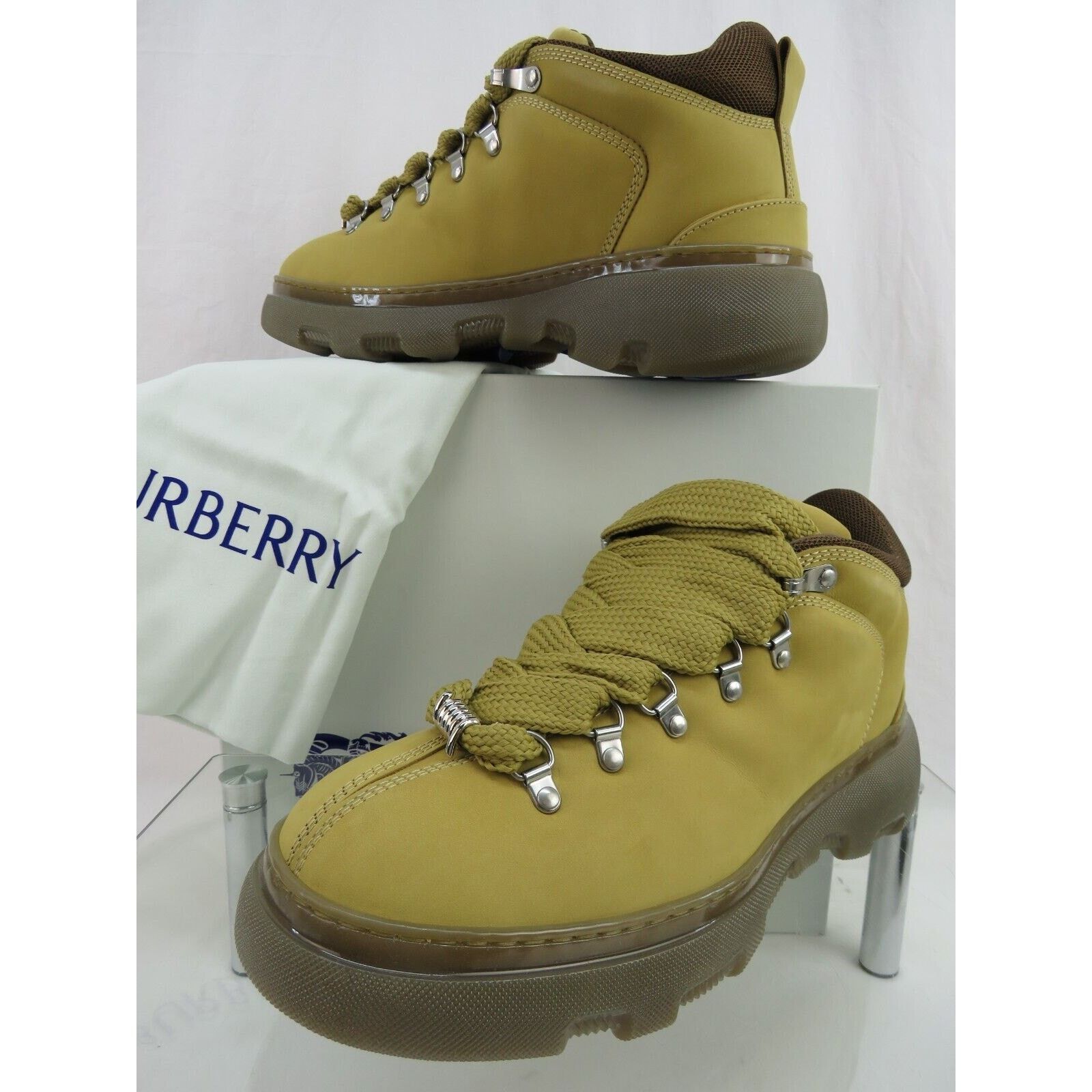Burberry BURBERRY TREK BEIGE LEATHER LACE HIKING BOOTS US 8.5 41.5 IT Size US 8.5 / EU 41-42 - 1 Thumbnail