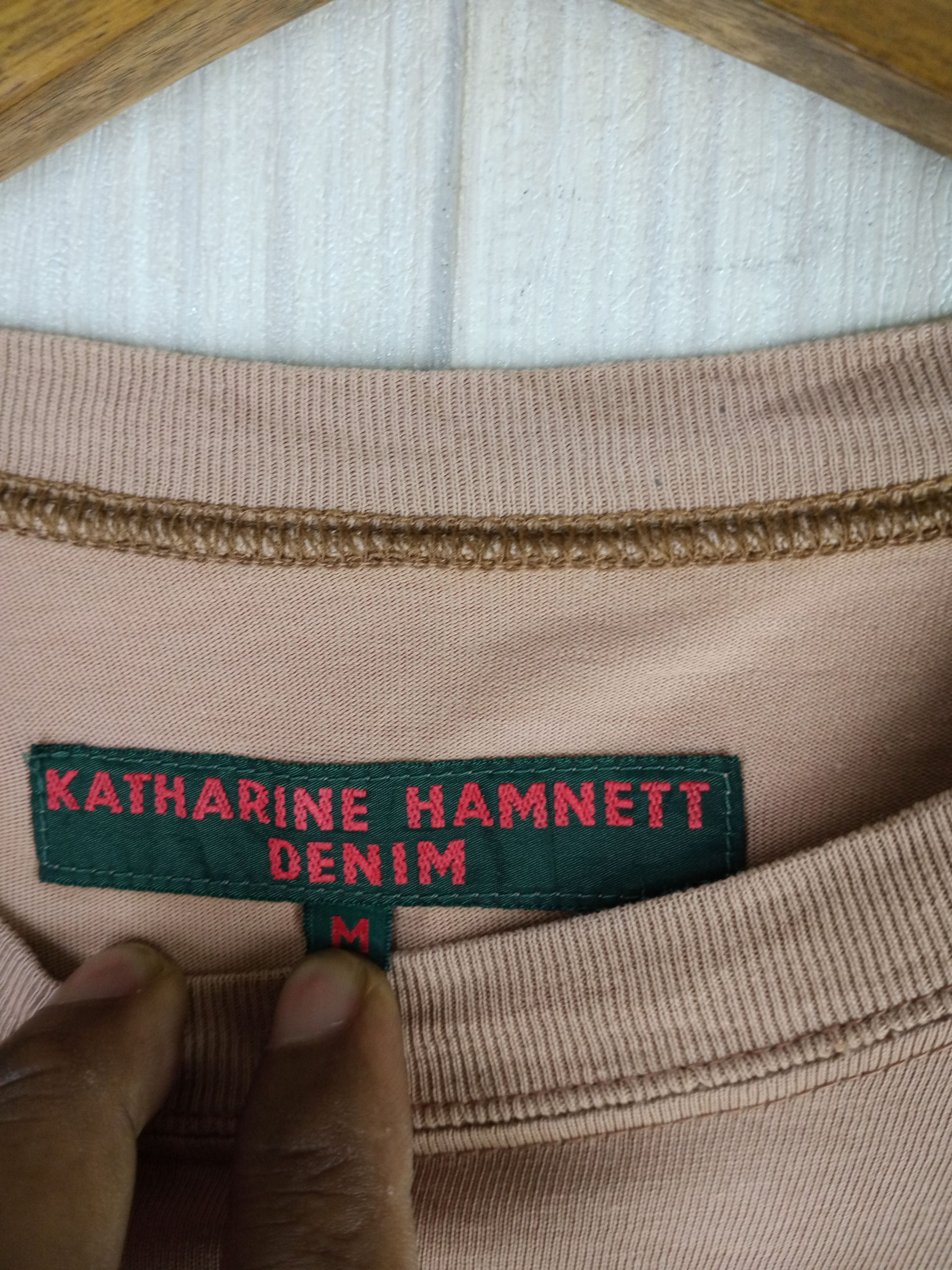 Katharine Hamnett London Rare Vintage Katharine Hamnett Denim Tshirt Size US M / EU 48-50 / 2 - 6 Thumbnail