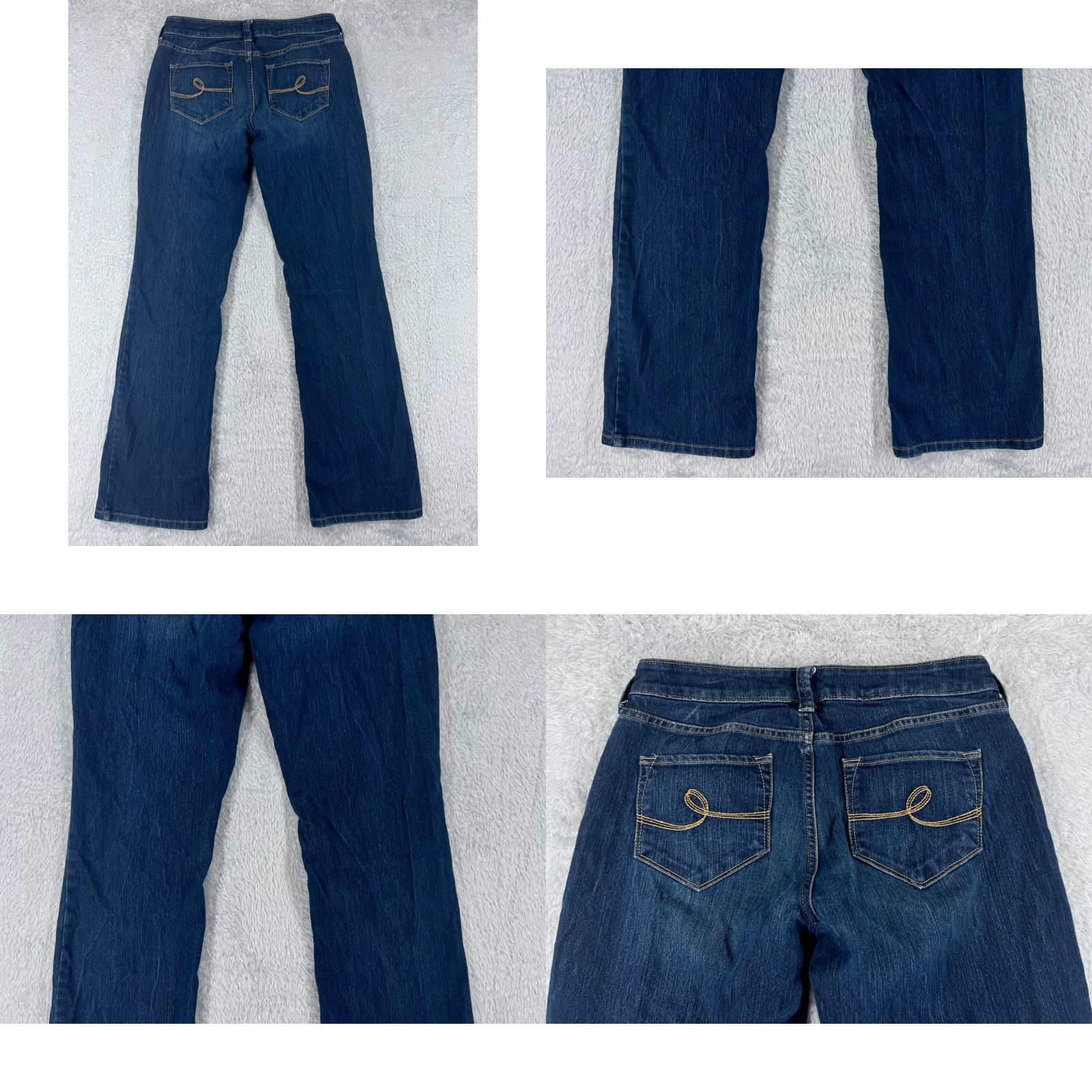 Vintage Sonoma Jeans Womens 4 Blue Denim Bootcut Low Rise Cotton Blend 28x32 Size 27" / US 4 / IT 40 - 9 Thumbnail