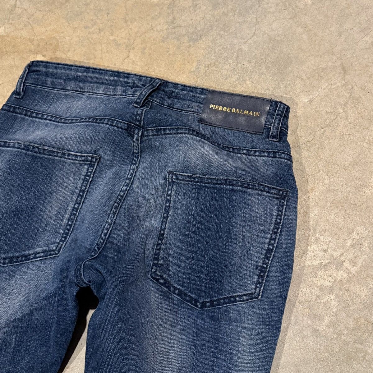 Pierre Balmain Pierre Balmain Paneled Moto Biker Slim Faded Denim Size US 30 / EU 46 - 11 Thumbnail