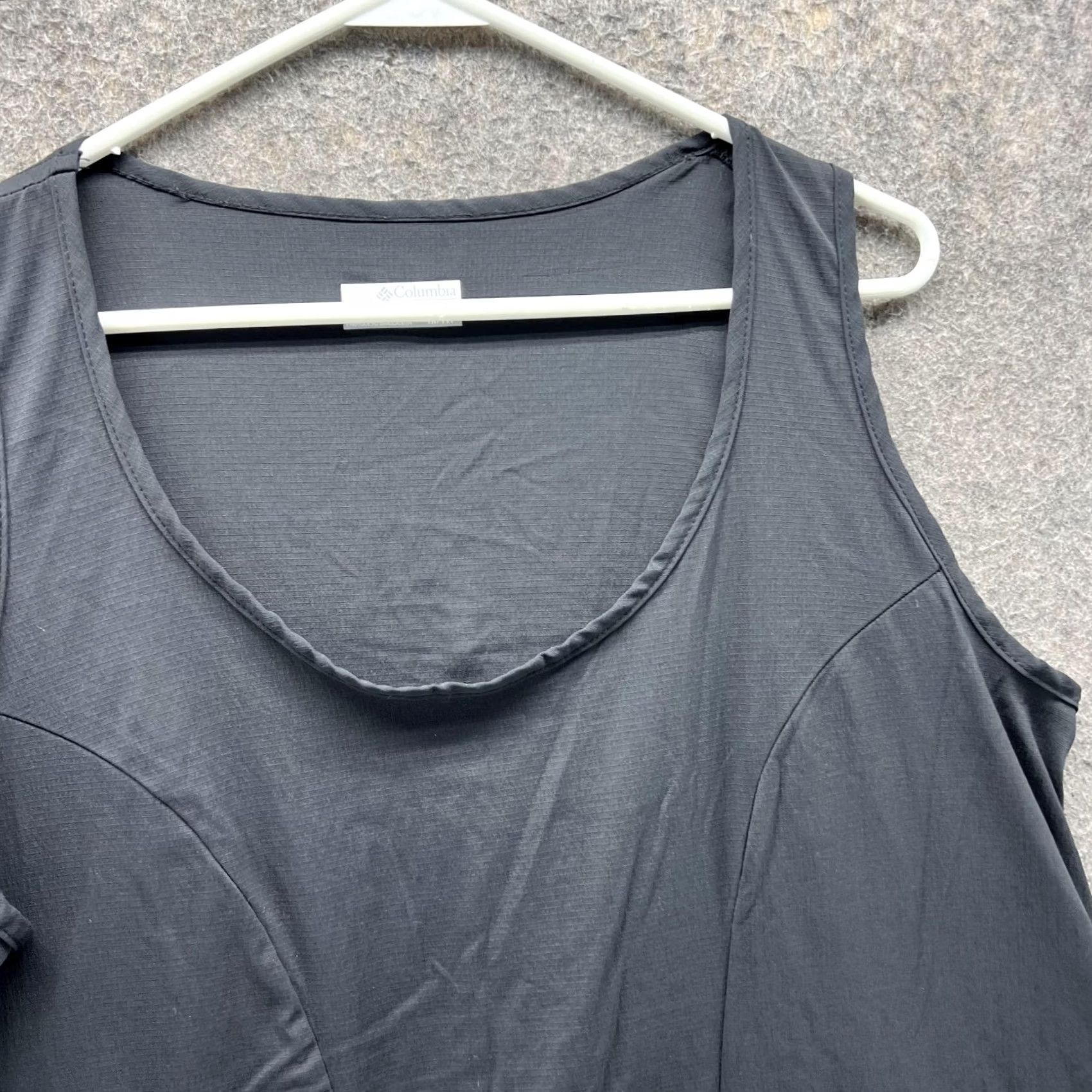 Vintage Columbia Shirt Dress Women 1X Black Sleeveless Casual Polyester Round Neck Knee Length Size XL / US 12-14 / IT 48-50 - 4 Thumbnail