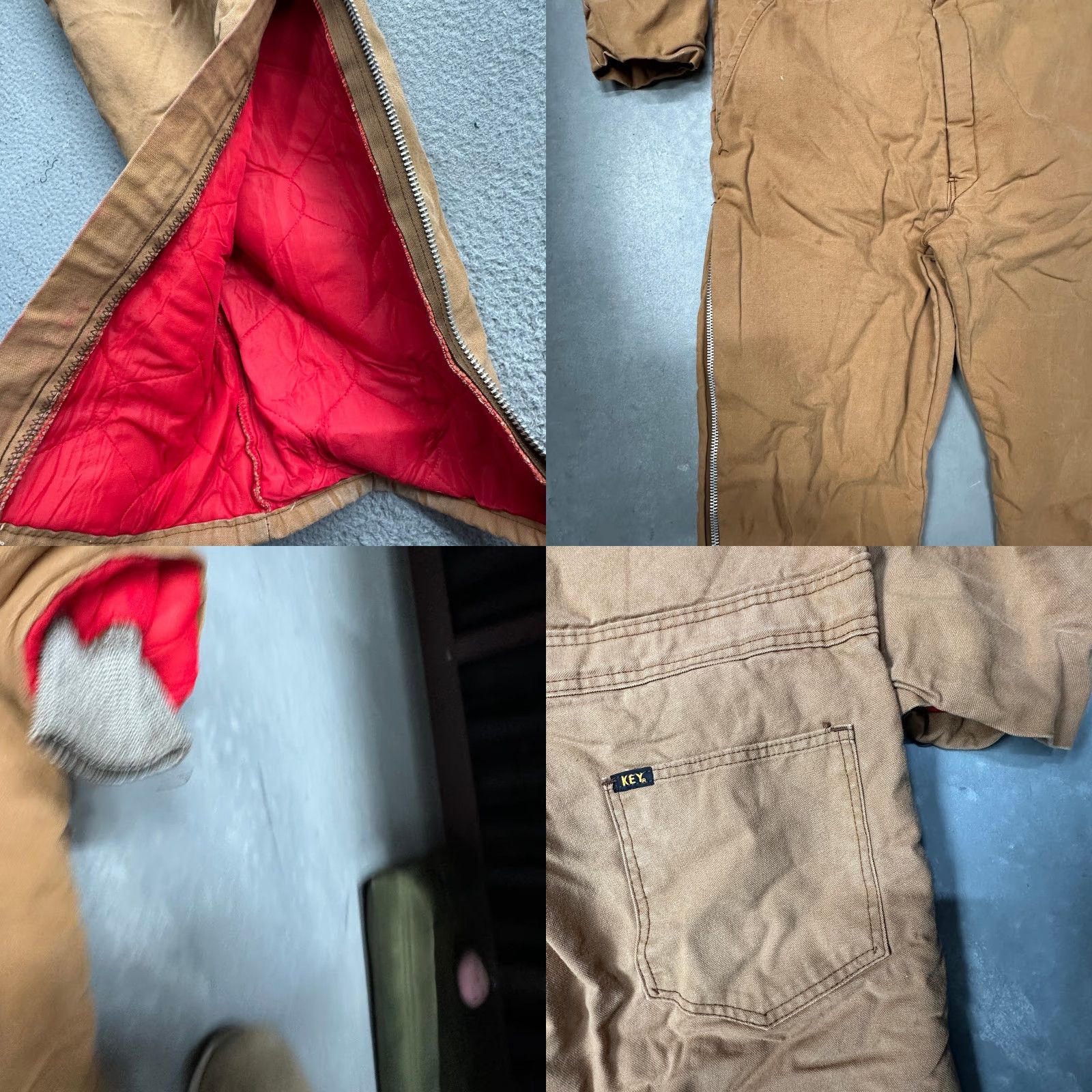 Vintage VINTAGE Key Duck Canvas Quilted Lined Coveralls Pants Mens Large Reg Brown Overalls Zip Size US 42 / EU 58 - 9 Thumbnail