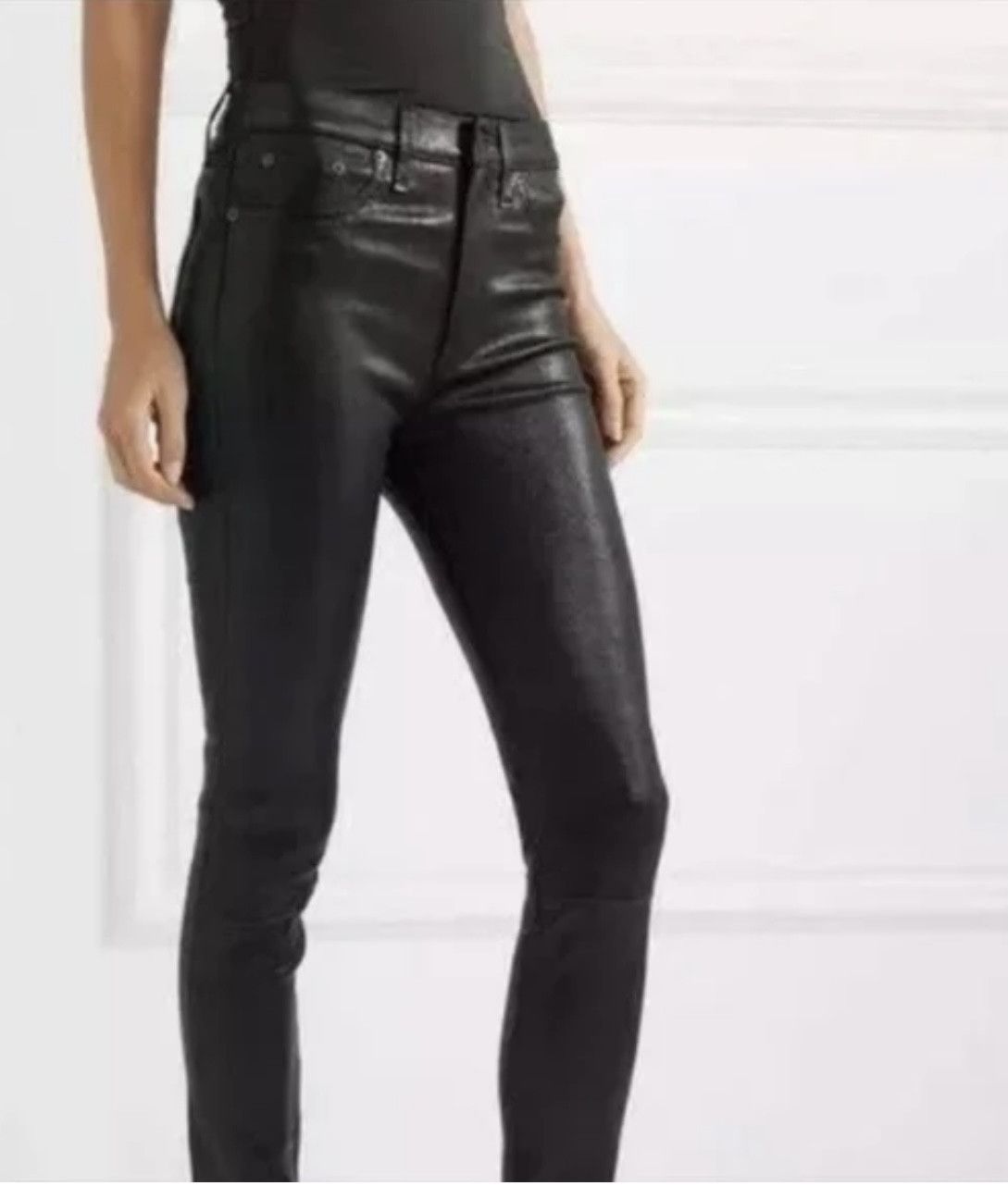 Rag & Bone LEATHER PANT LAMBSKIN RAG&BONE Size 26" / US 2 / IT 38 - 1 Thumbnail